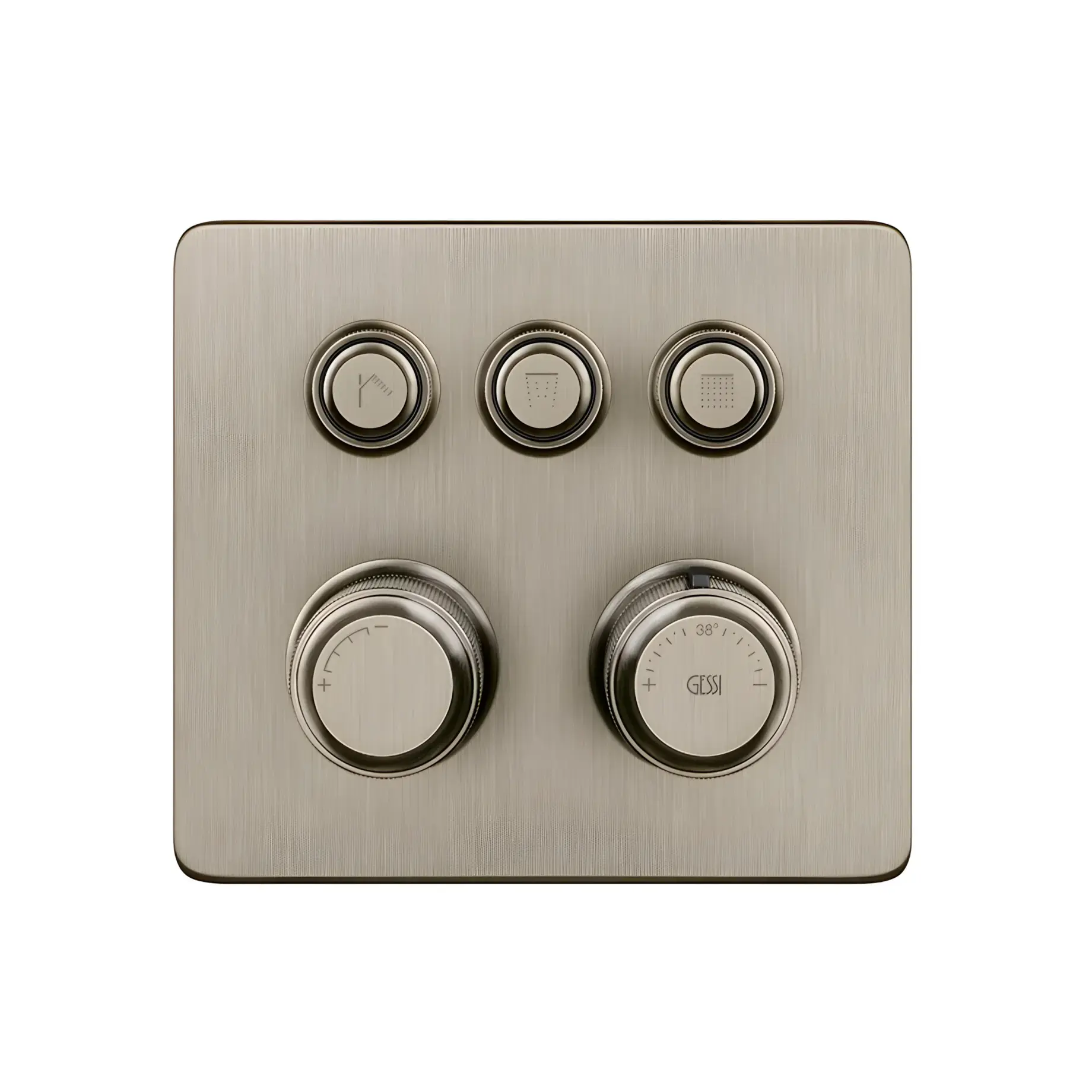Змішувач для душу Hi-fi Виробник 65234-149 Finox Brushed Nickel — вид спереду