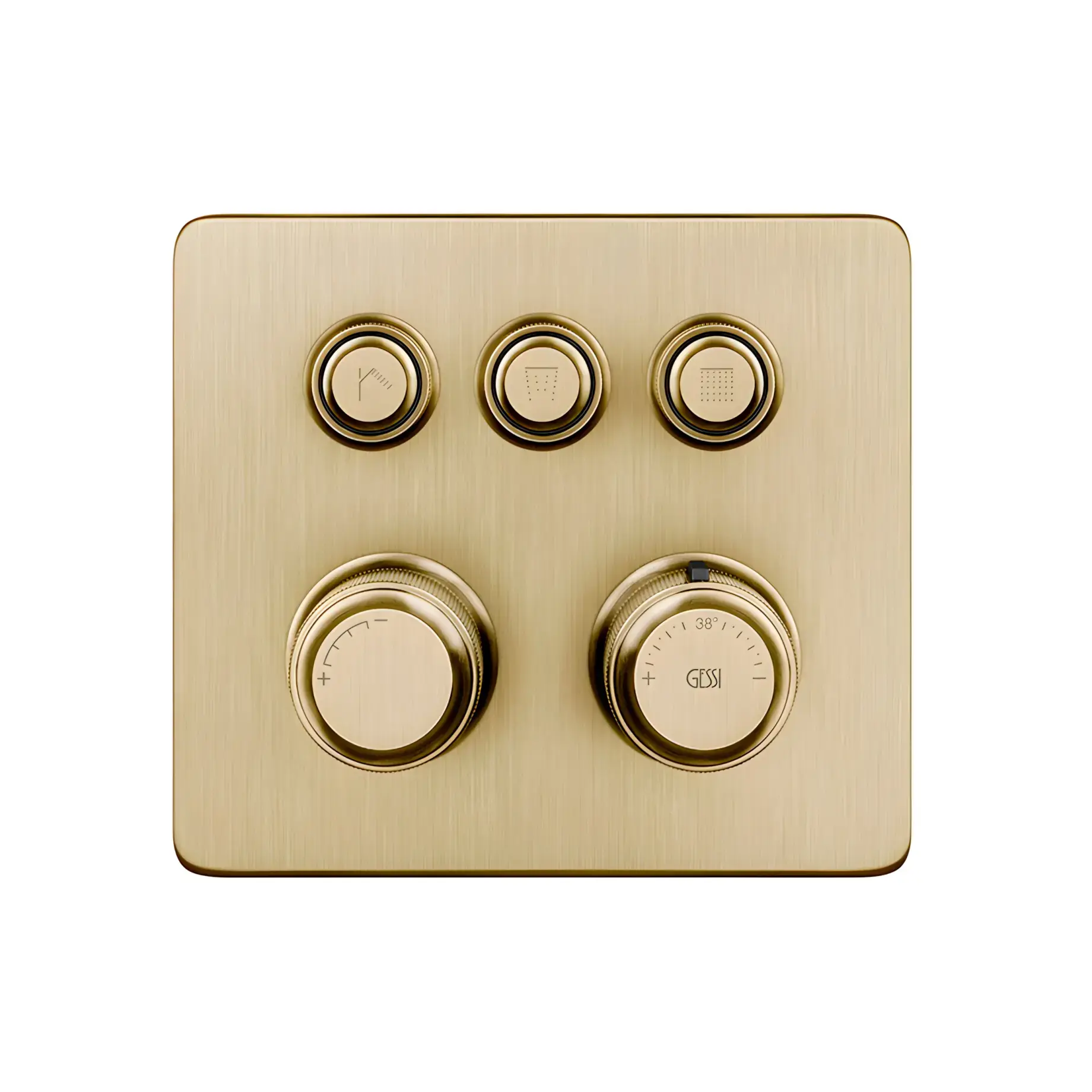 Змішувач для душу Hi-fi Виробник 65234-727 Brass Brushed PVD — вид спереду
