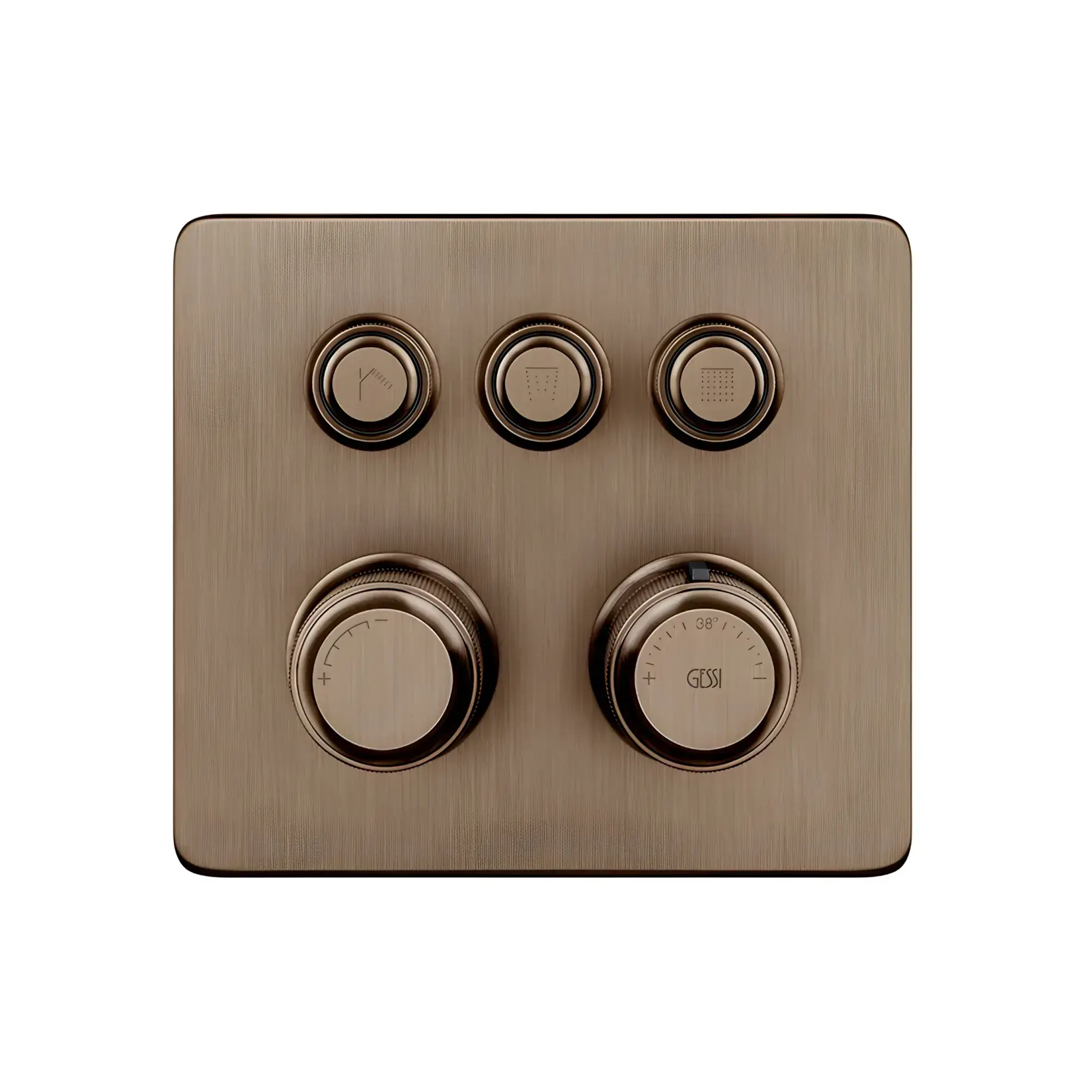 Змішувач для душу Hi-fi Виробник 65234-761 Coffee Bronze Brushed PVD — вид спереду