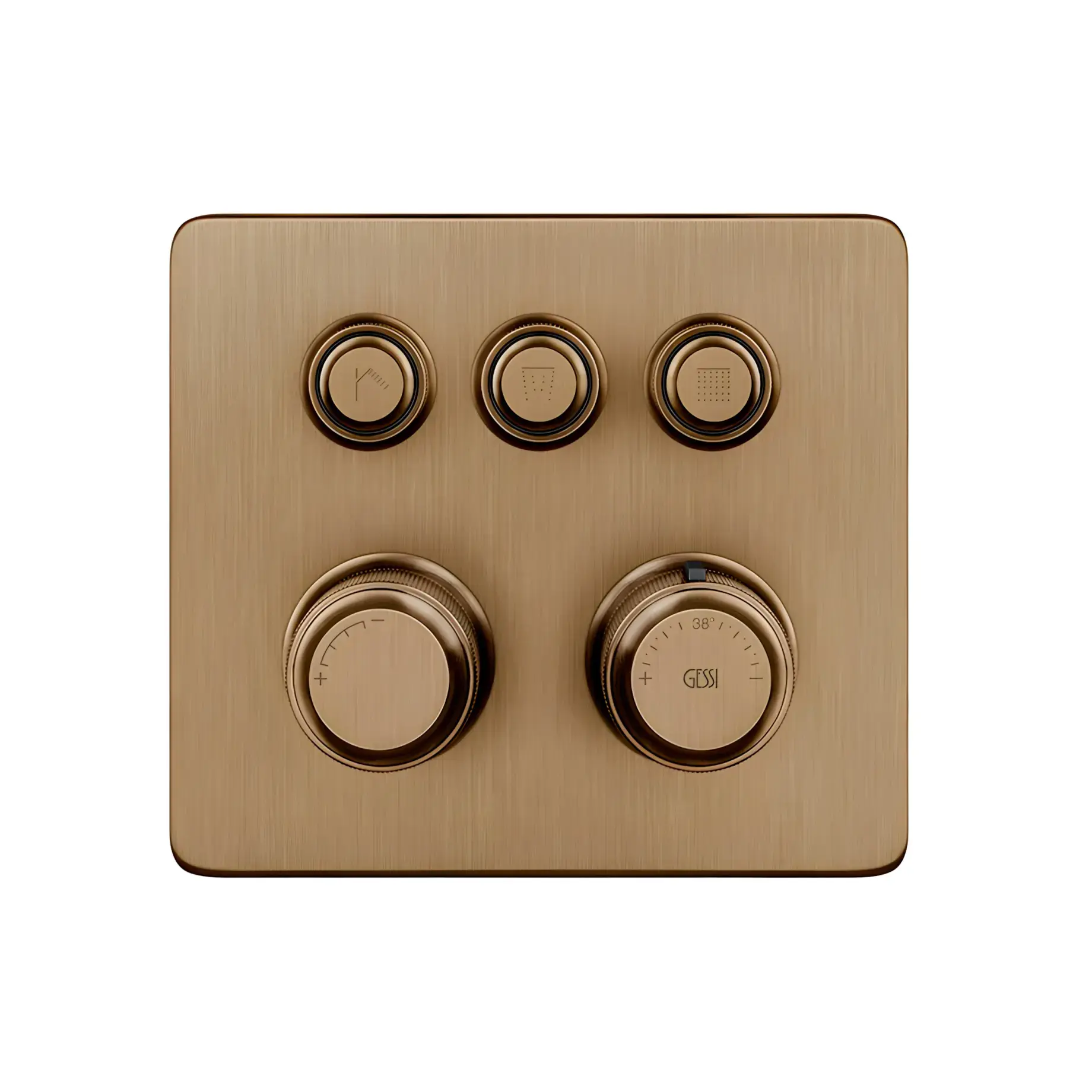 Змішувач для душу Hi-fi Виробник 65234-791 Deep Bronze Brushed PVD — вид спереду