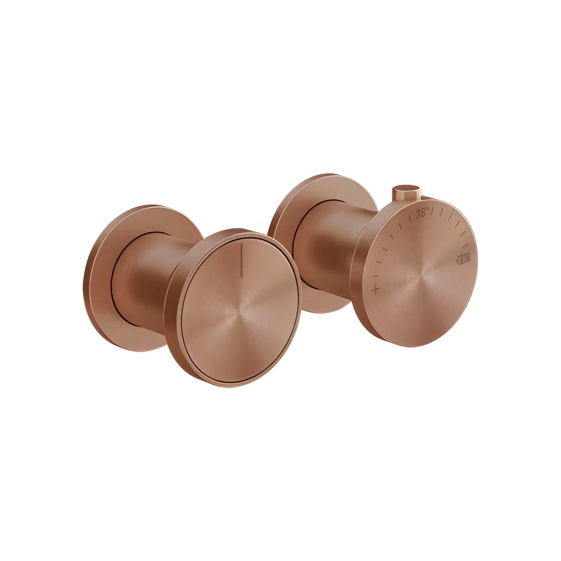 Змішувач для душу Origini Виробник 66134-708 Copper Brushed PVD — вид спереду