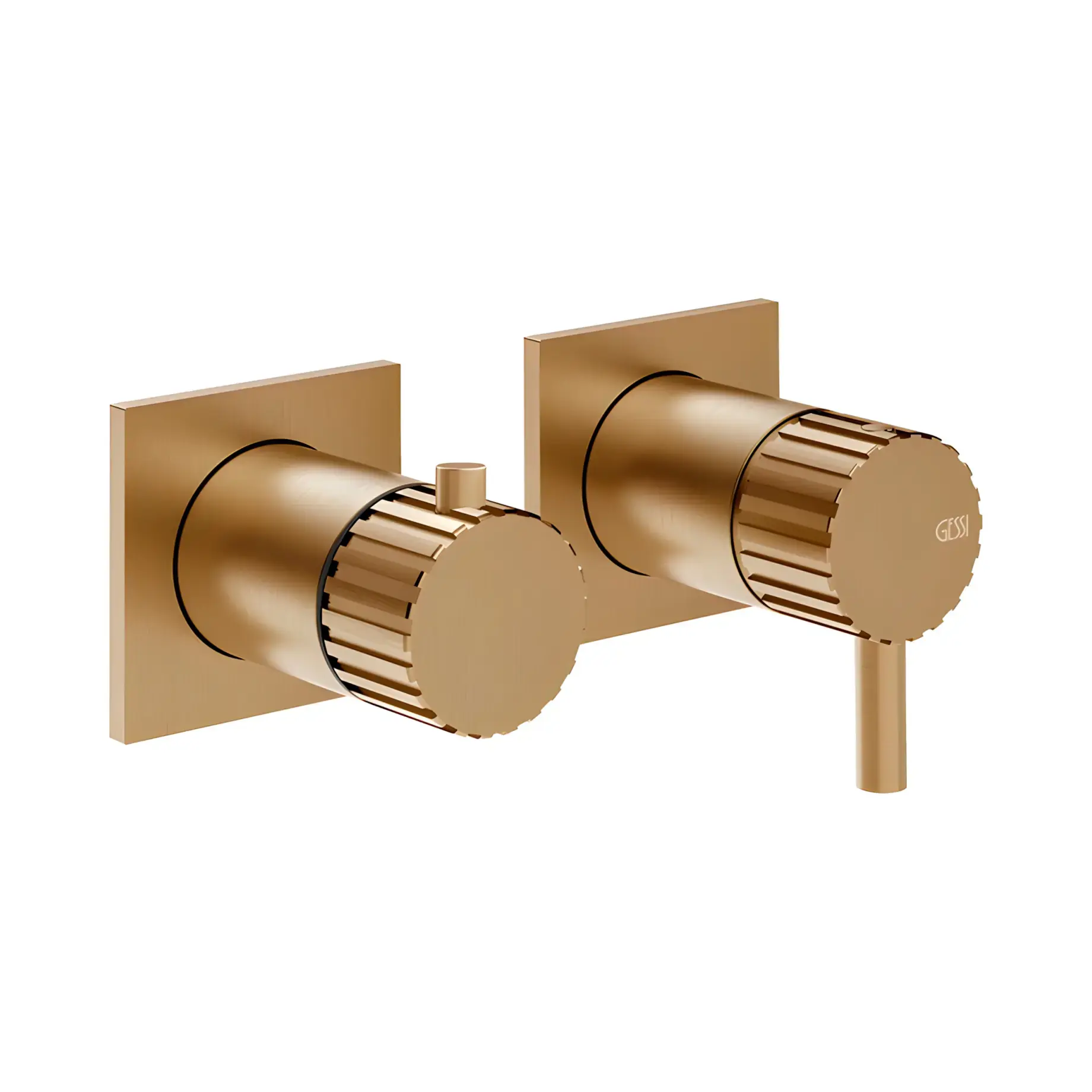 Змішувач для душу Incastri Gessi 75038-726 Warm Bronze Br. PVD — вид на білому тлі