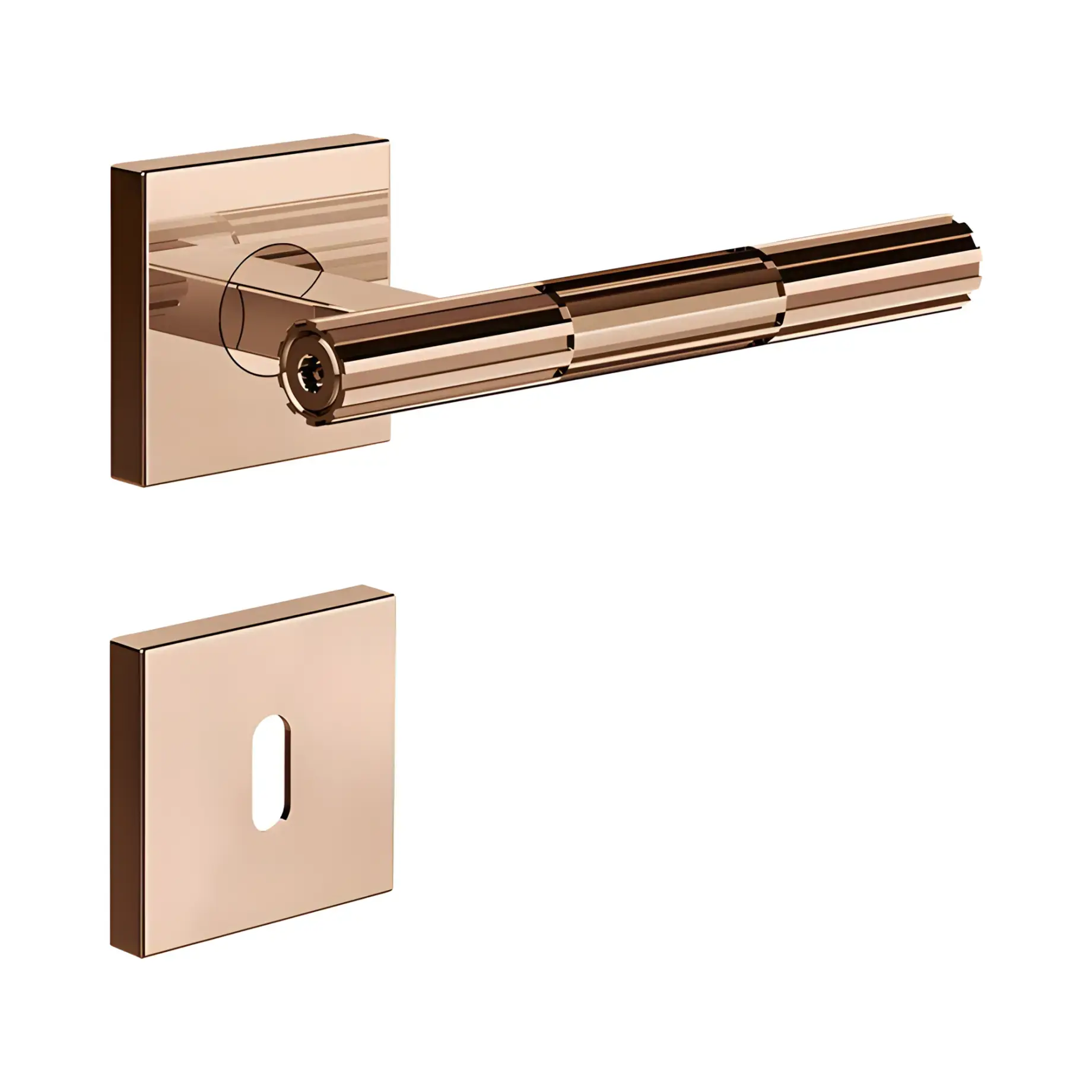 Набір ручок та накладок для дверей Incastri Виробник 75540-030 COPPER PVD — вид спереду