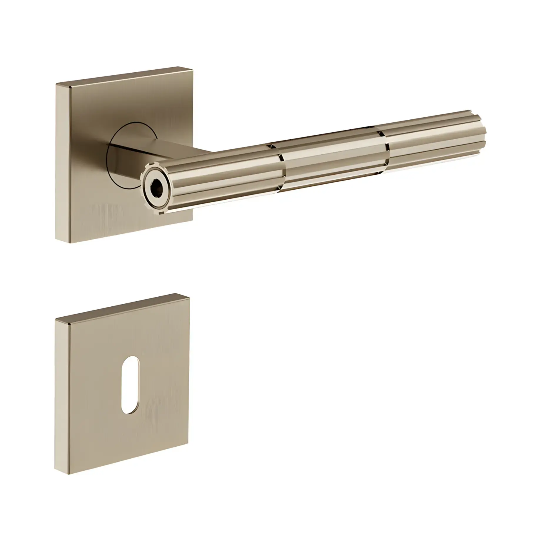 Набір ручок та накладок для дверей Incastri Виробник 75540-149 Finox Brushed Nickel — вид спереду