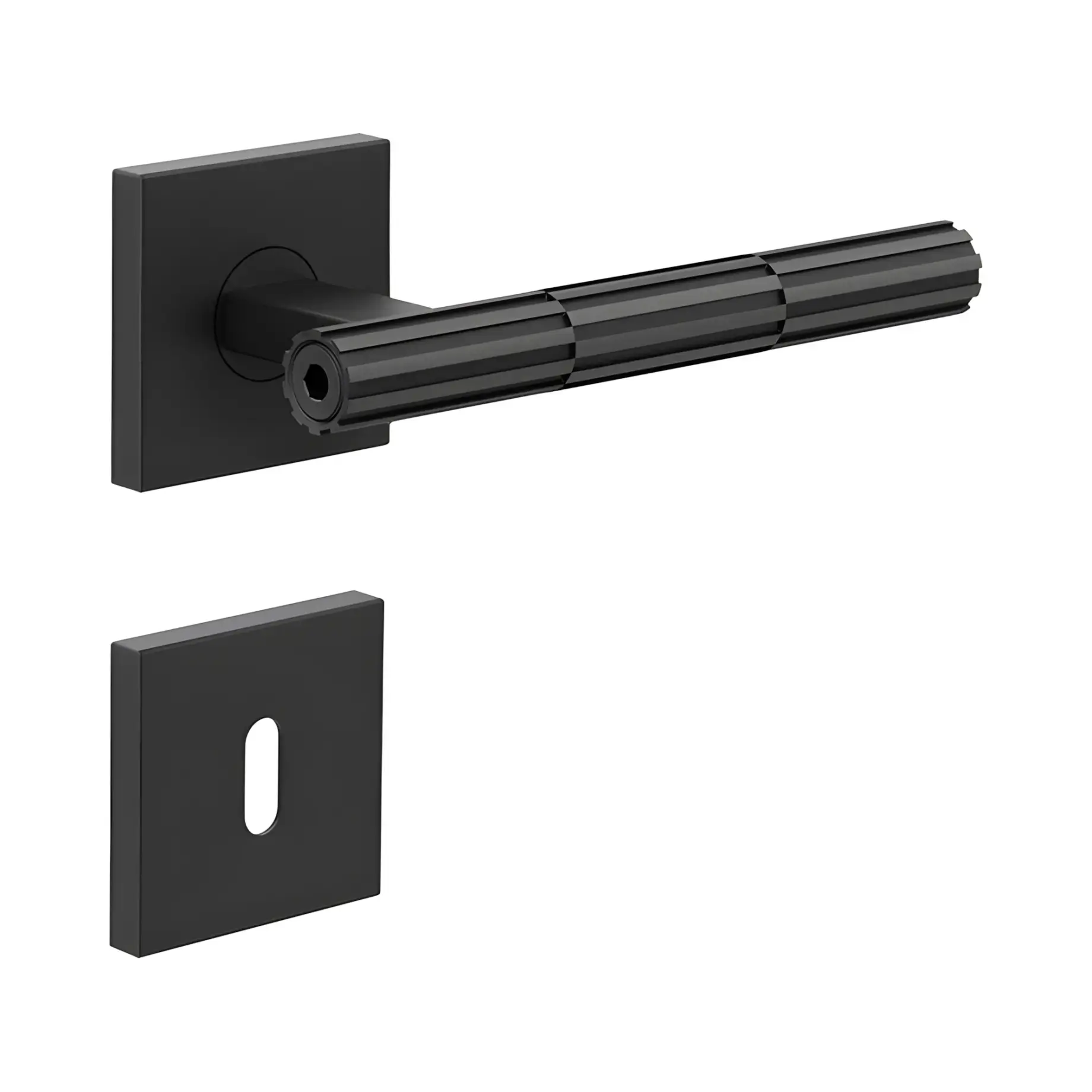Набір ручок та накладок для дверей Incastri Виробник 75540-299 Matte Black — вид спереду