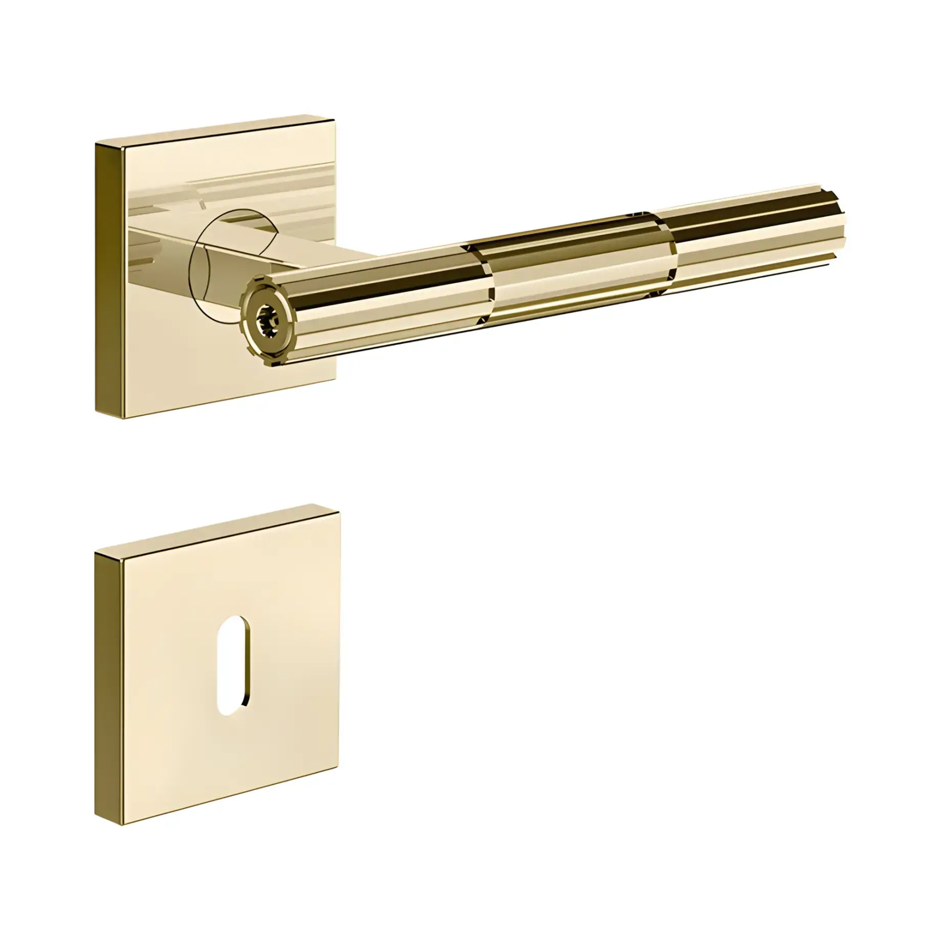 Набір ручок та накладок для дверей Incastri Виробник 75540-710 Brass PVD — вид спереду