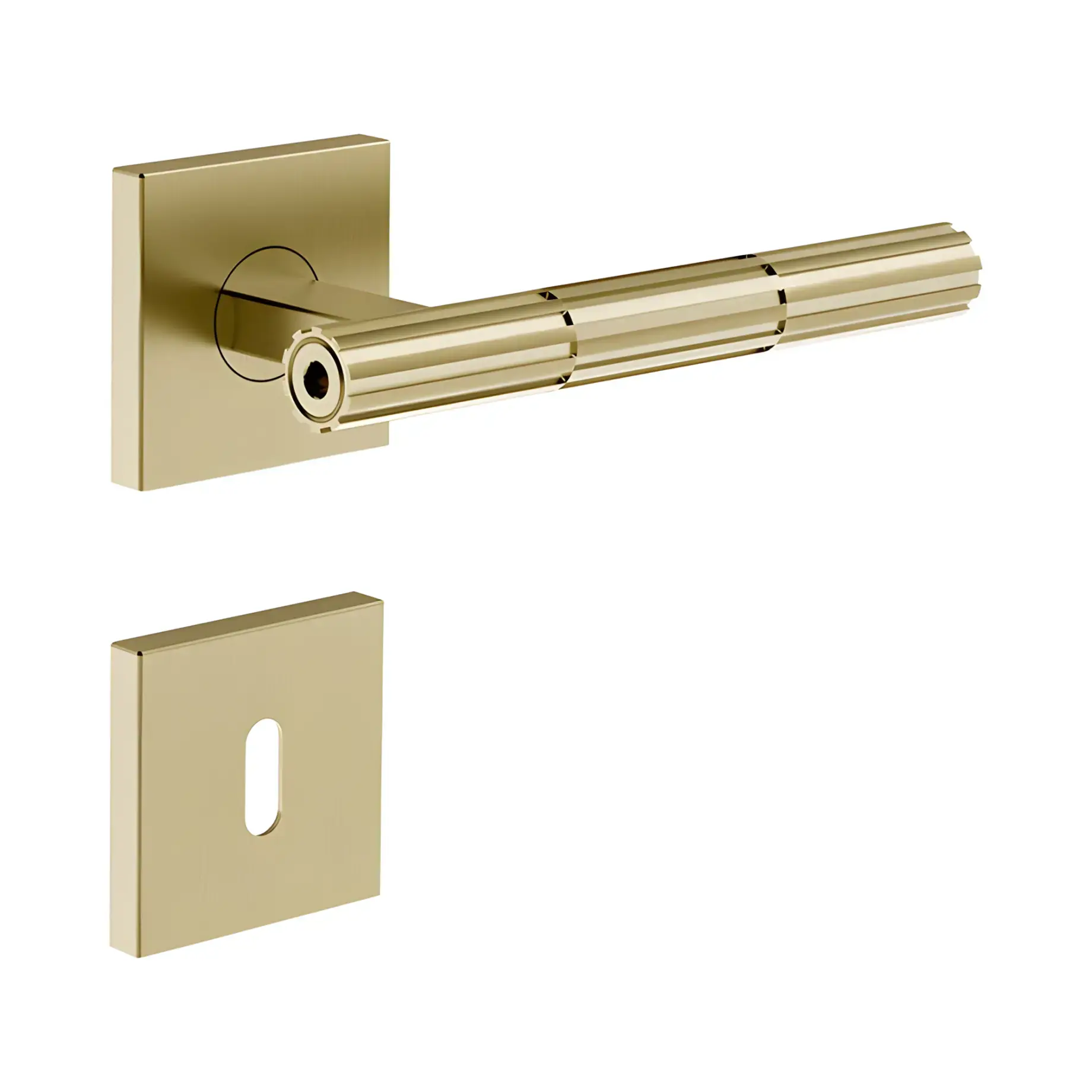 Набір ручок та накладок для дверей Incastri Виробник 75540-727 Brass Brushed PVD — вид спереду