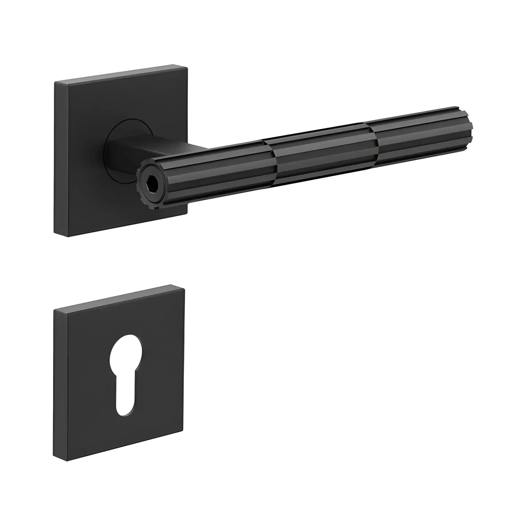Набір ручок та накладок для дверей Incastri Виробник 75541-299 Matte Black — вид спереду