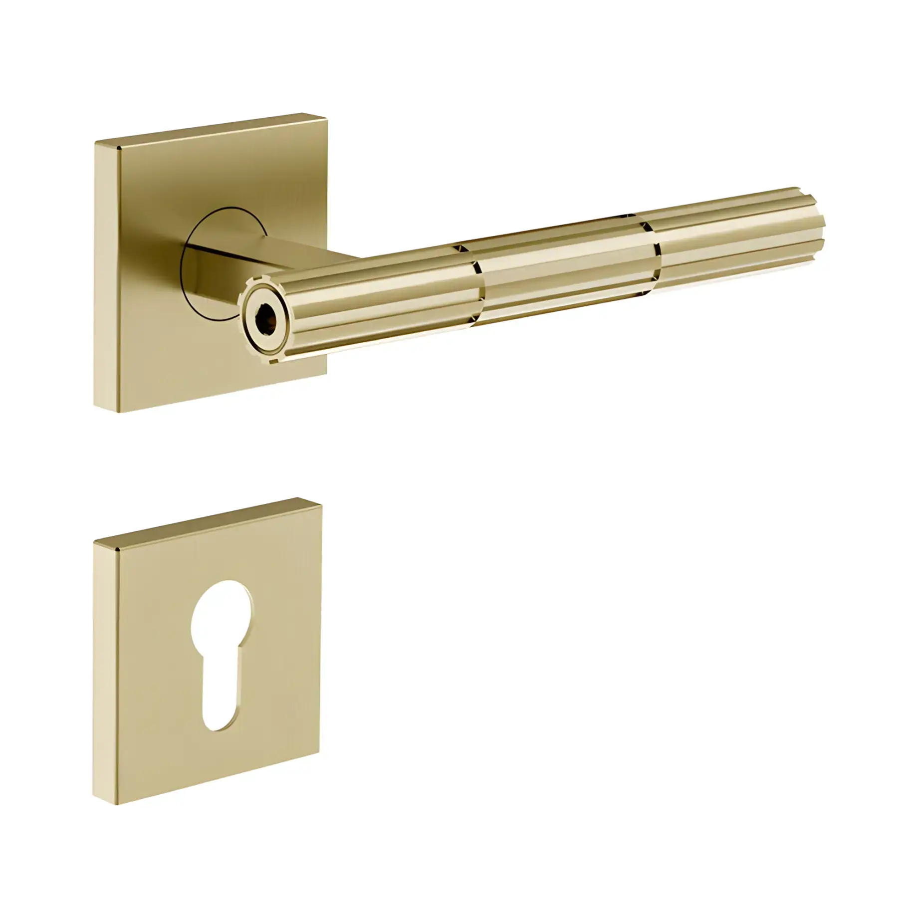 Набір ручок та накладок для дверей Incastri Виробник 75541-727 Brass Brushed PVD — вид спереду