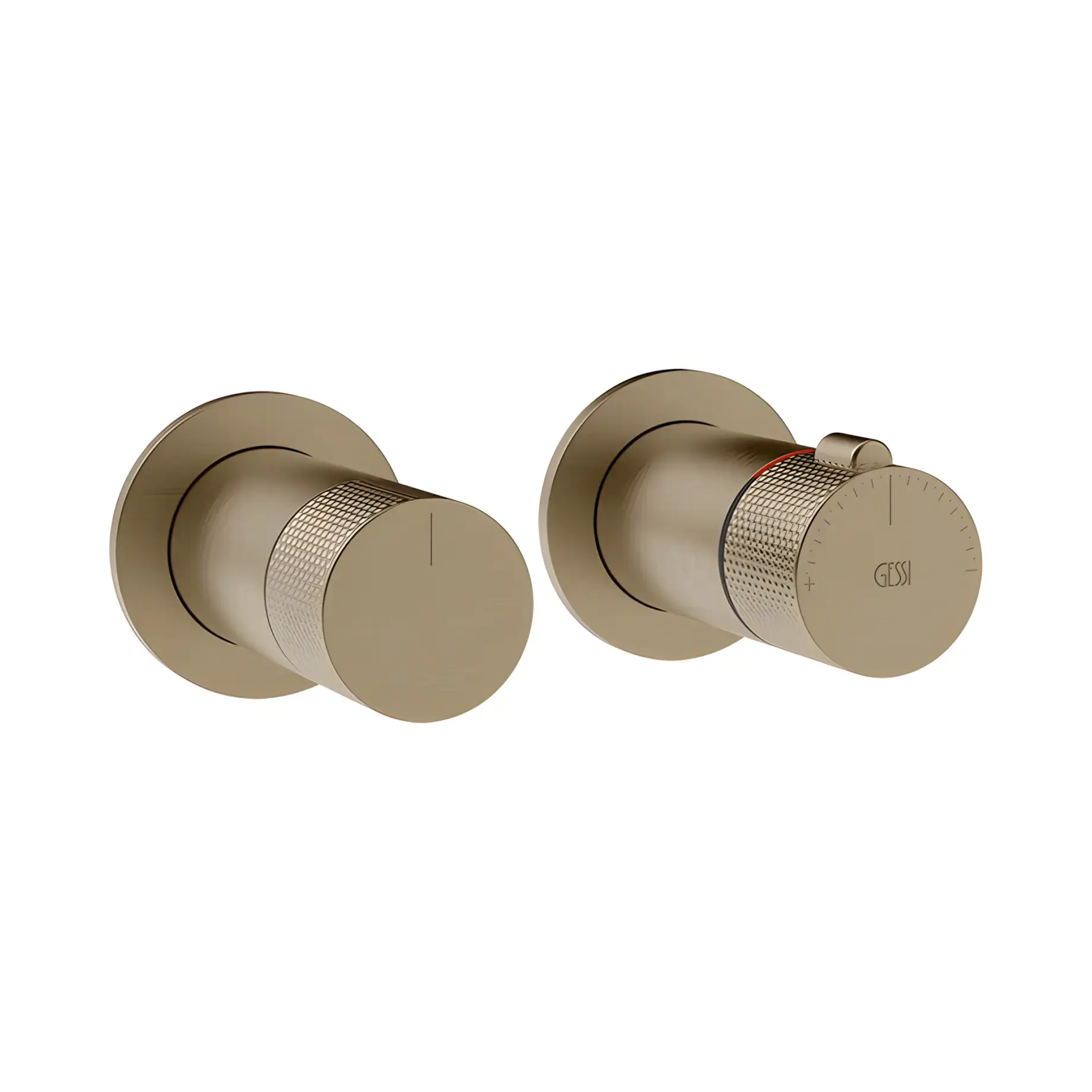 Змішувач для душу Inciso Gessi 58133-791 Deep Bronze Brushed PVD — вид на білому тлі