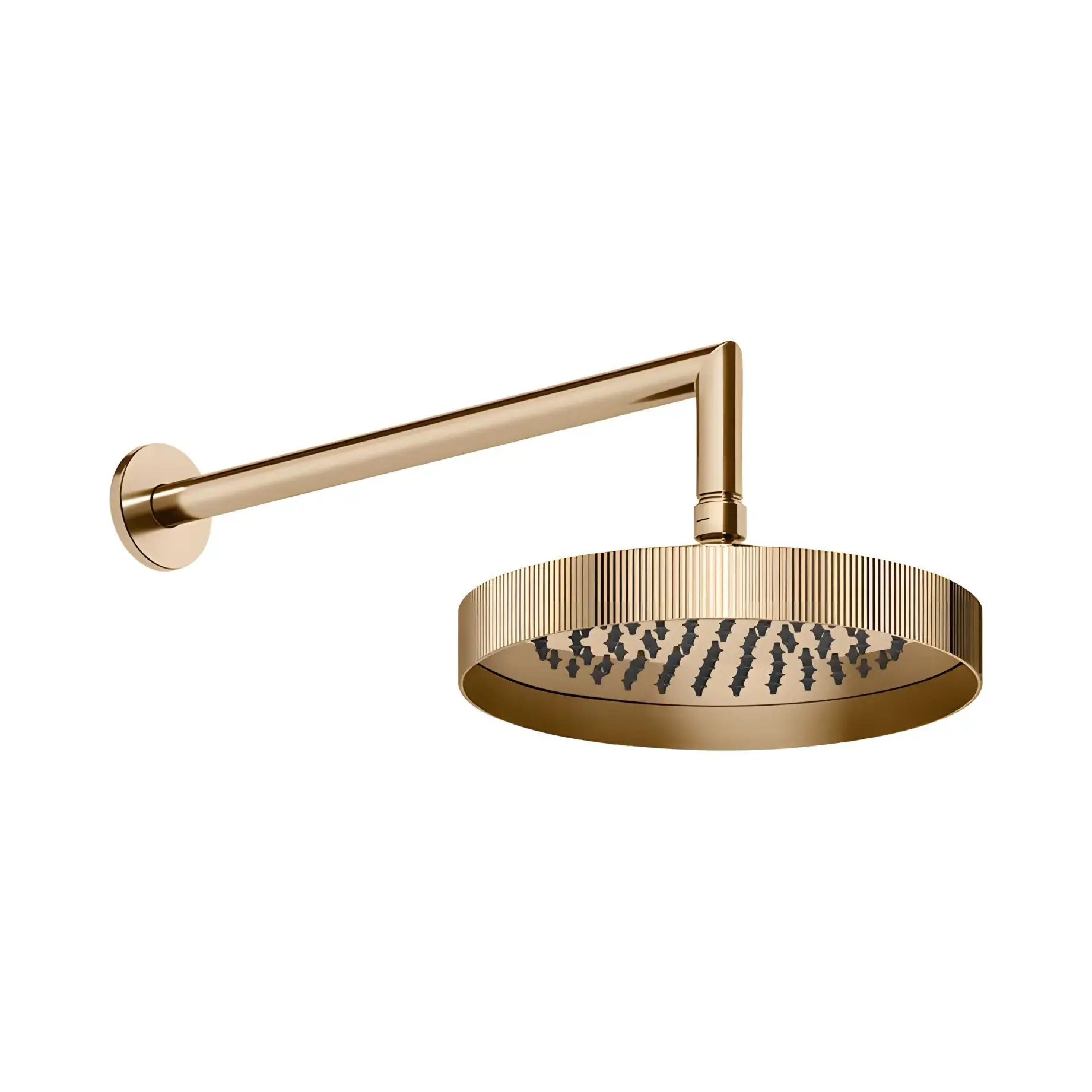 Верхній душ, 218мм Ingranaggio Gessi 63548-735 Warm Bronze PVD — вид на білому тлі