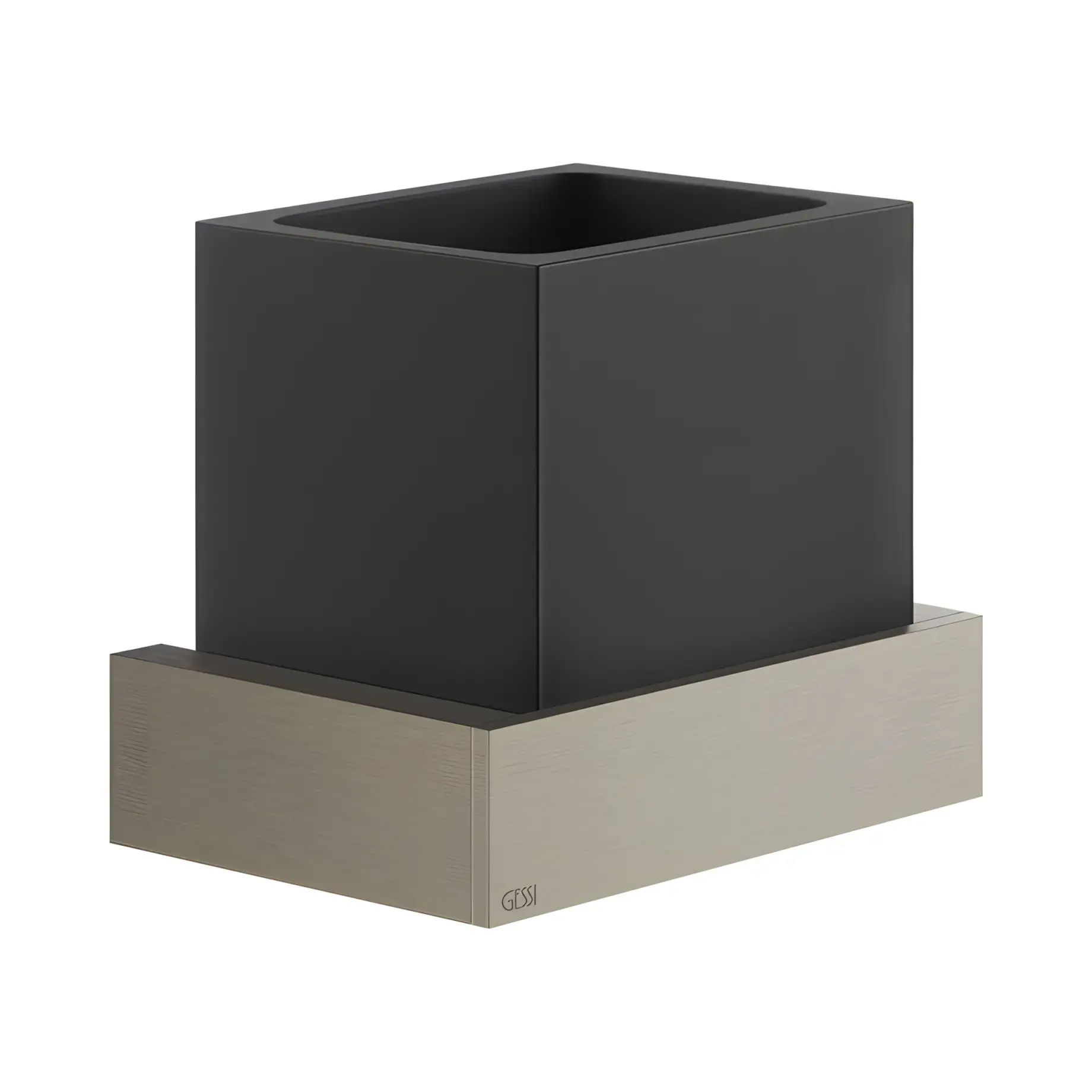 Склянка для зубних щіток Inverso Виробник 20808-149 Finox Brushed Nickel — вид спереду