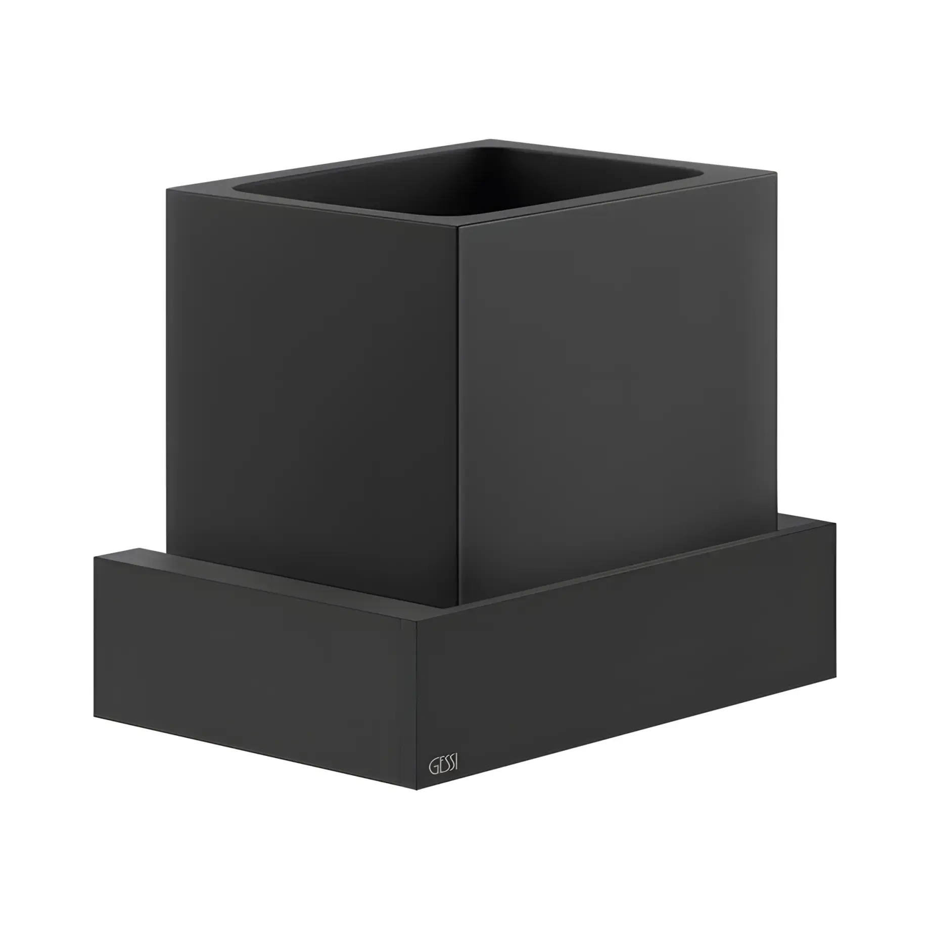Склянка для зубних щіток Inverso Виробник 20808-299 Matte Black — вид спереду