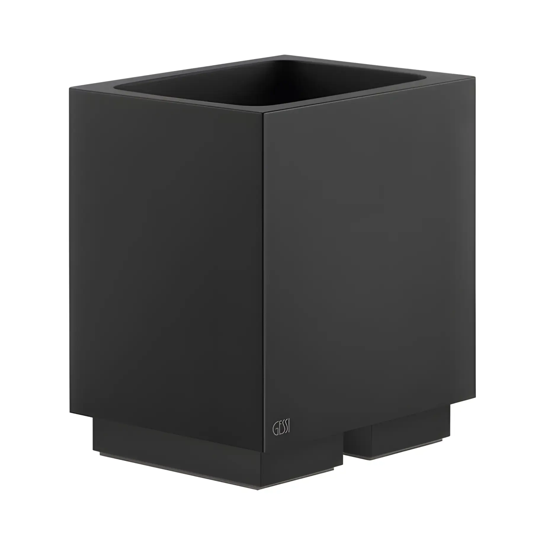 Склянка для зубних щіток Inverso Виробник 20832-299 Matte Black — вид спереду