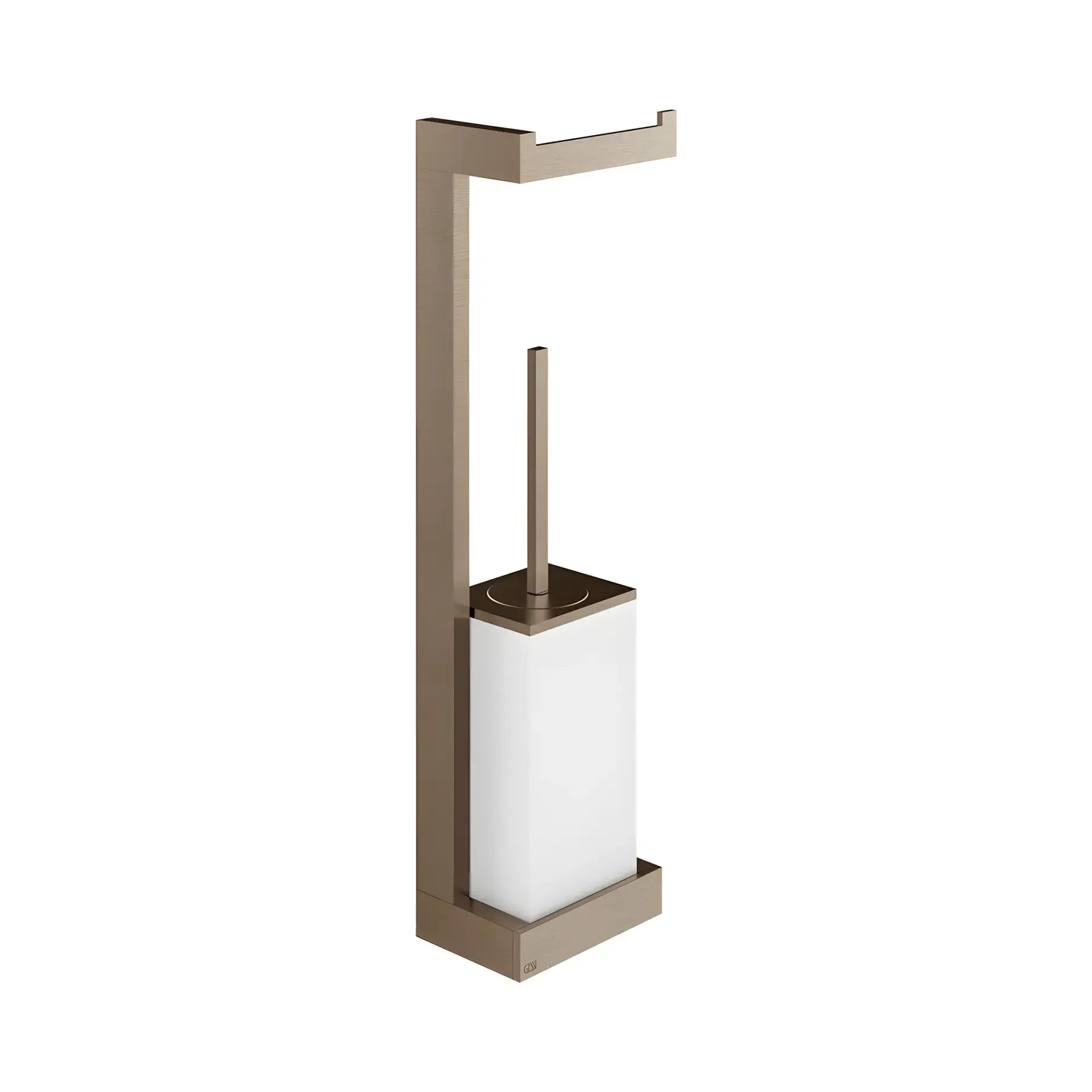 Стойка с ёршиком и держателем туалетной бумаги Inverso Производитель 20867-761 Coffee Bronze Brushed PVD — вид спереди