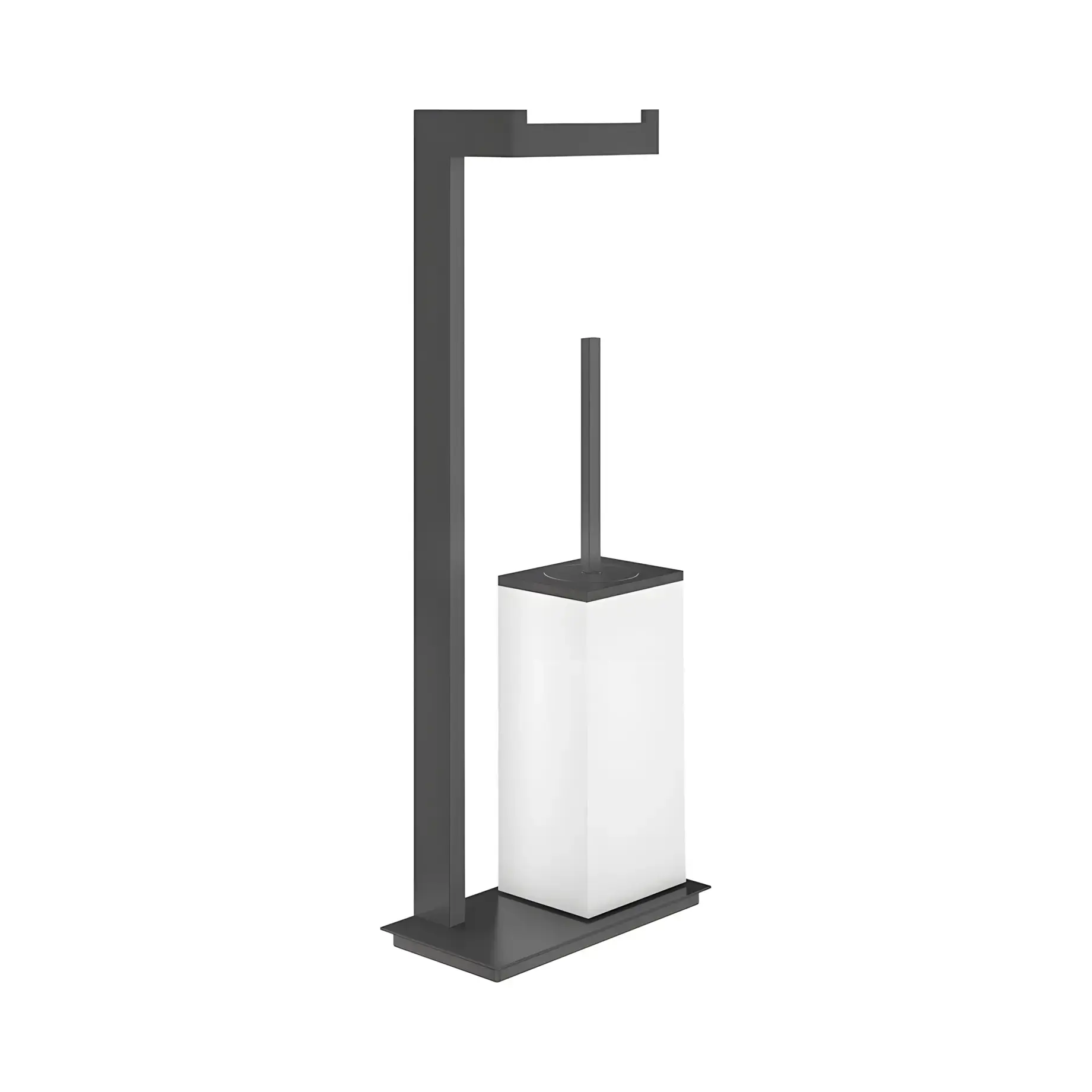 Стійка з йоржиком та тримачем Inverso Виробник 20933-299 Matte Black — вид спереду