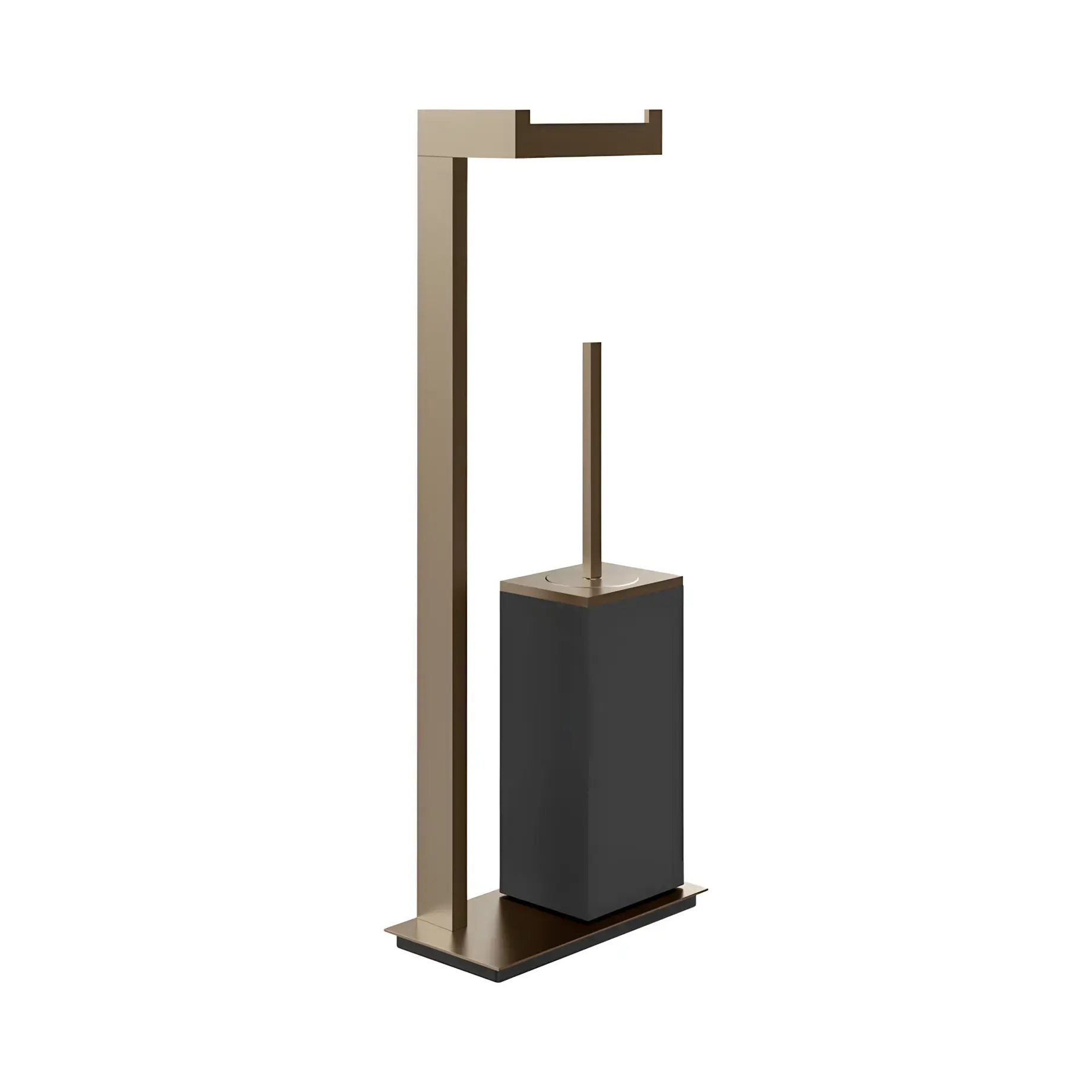Стойка с ёршиком и держателем туалетной бумаги Inverso Производитель 20934-761 Coffee Bronze Brushed PVD — вид спереди