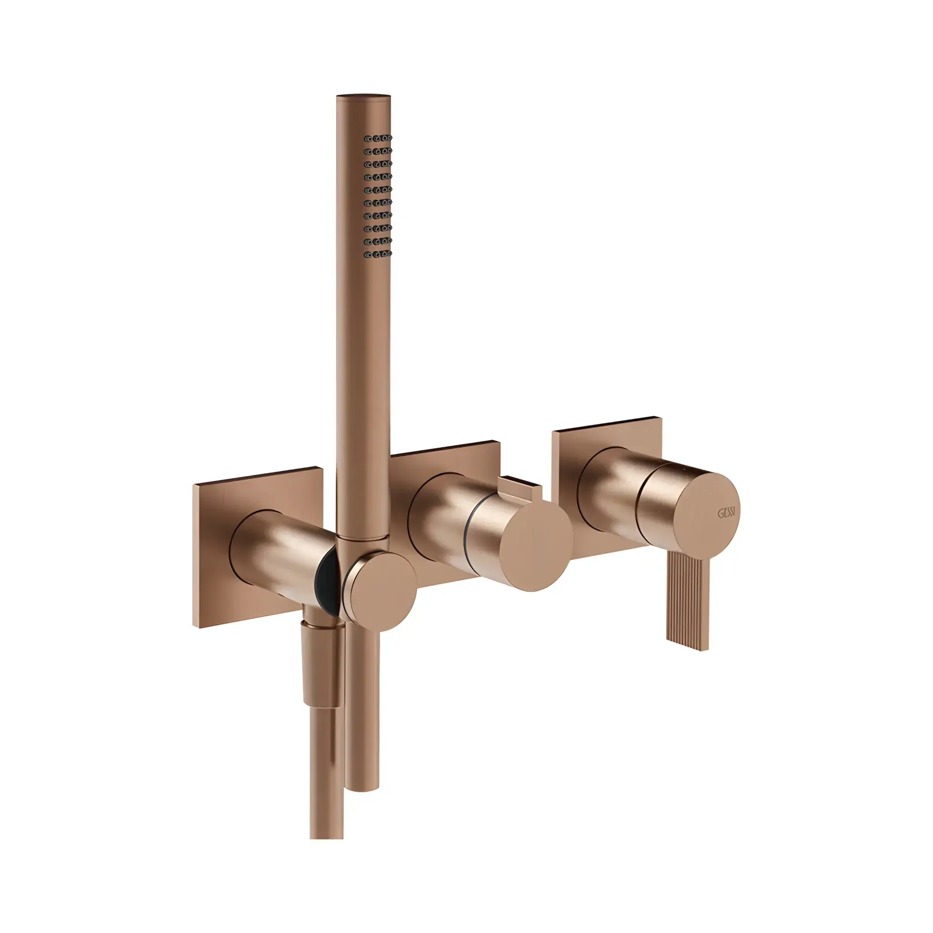 Змішувач для душу Inverso Виробник 73536-708 Copper Brushed PVD — вид спереду