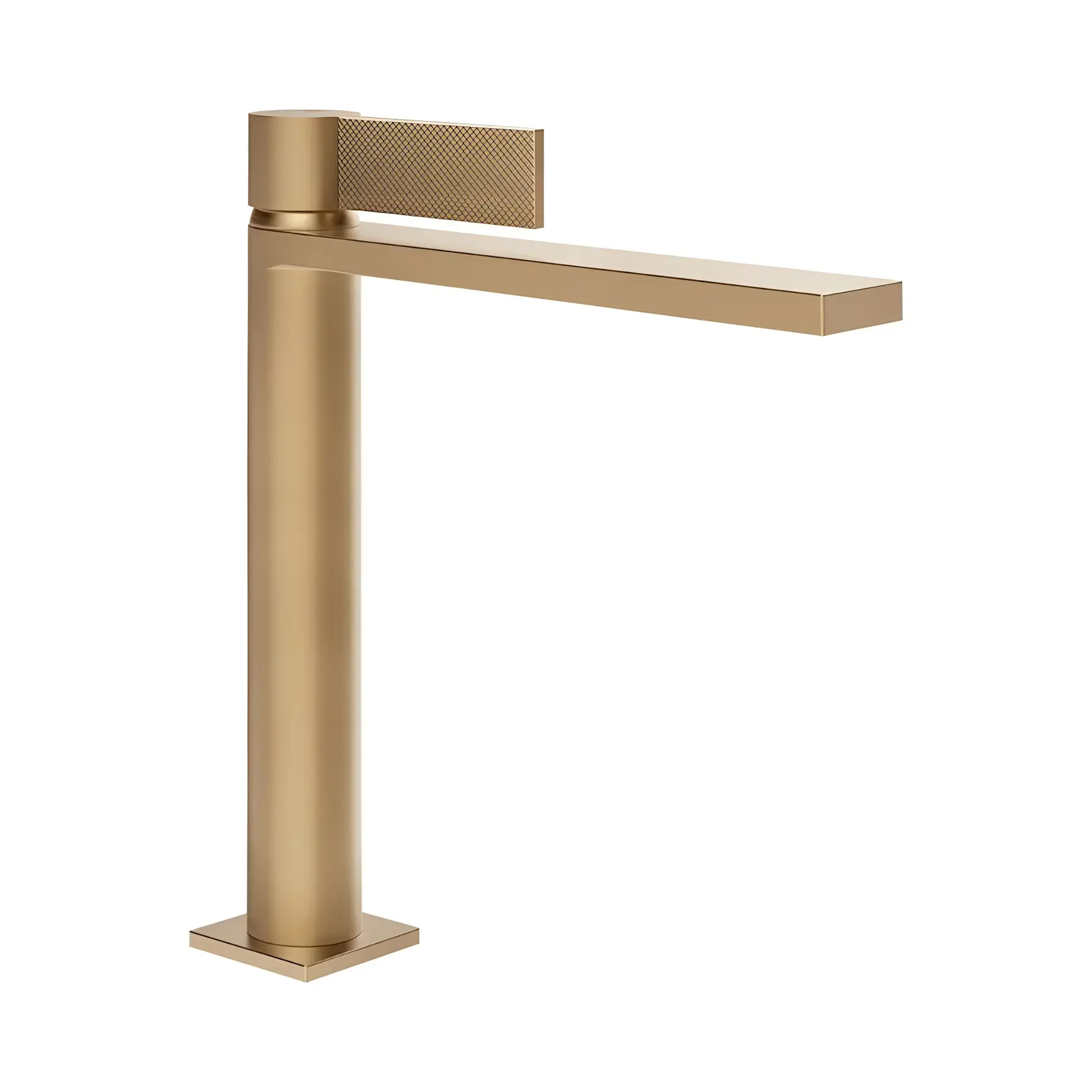 Змішувач для раковини Inverso Gessi 73606-726 Warm Bronze Brushed PVD — вид на білому тлі