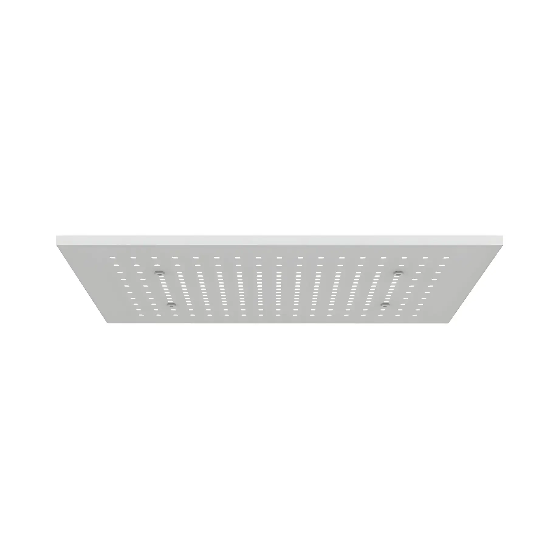 Верхній душ Minimali Gessi 57006-279 + 57805-238 Matte White — вид на білому тлі