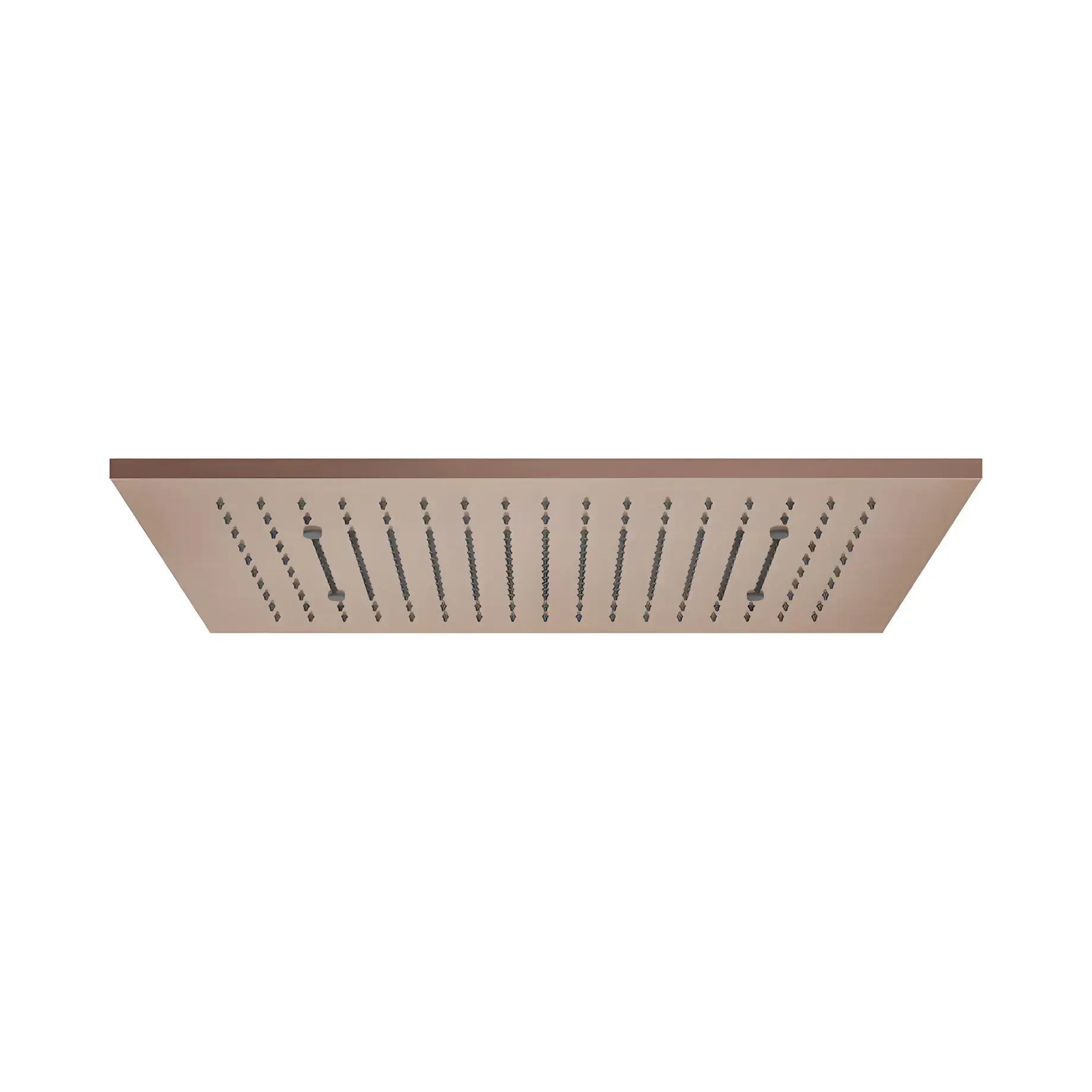 Верхній душ Minimali Gessi 57006-708 + 57805-238 Copper Brushed PVD — вид на білому тлі