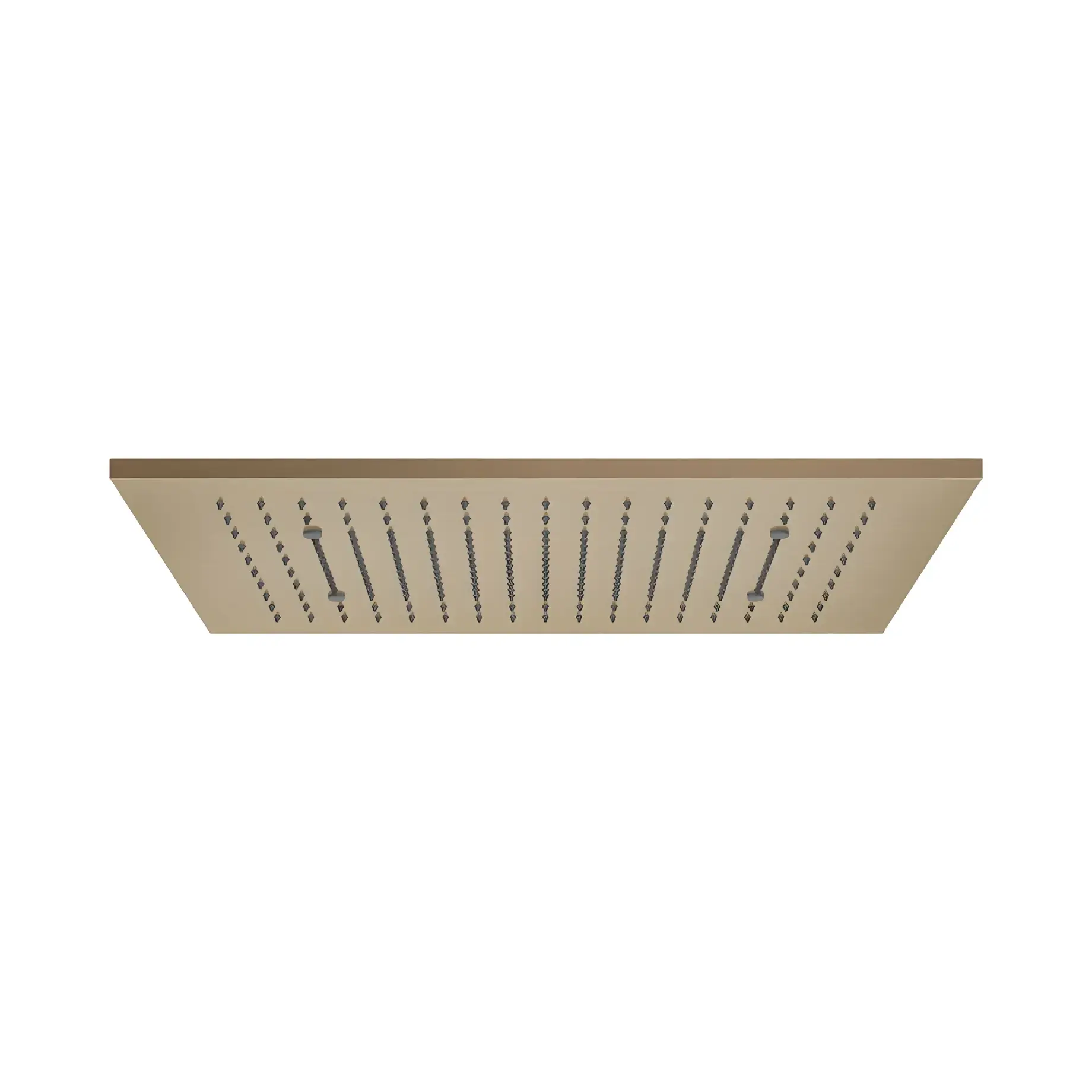 Верхній душ Minimali Gessi 57006-726 + 57805-238 Warm Bronze Brushed PVD — вид на білому тлі