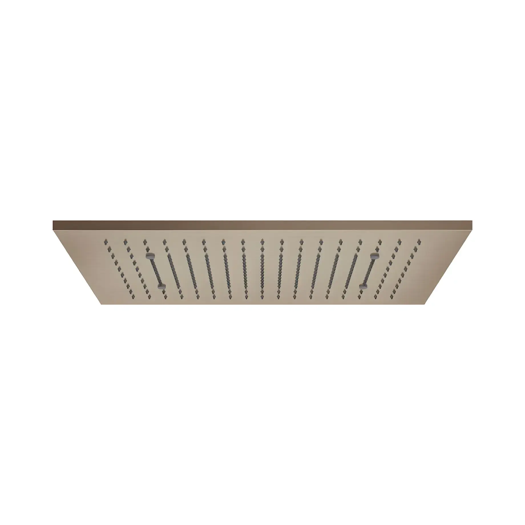 Верхній душ Minimali Gessi 57006-761 + 57805-238 Coffee Bronze Brushed PVD — вид на білому тлі