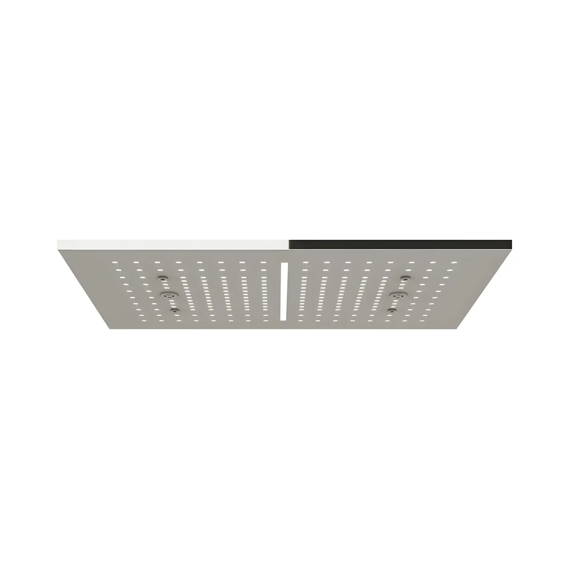 Верхній душ Minimali Gessi 57010-238 + 57811-238 Mirror Glass — вид на білому тлі
