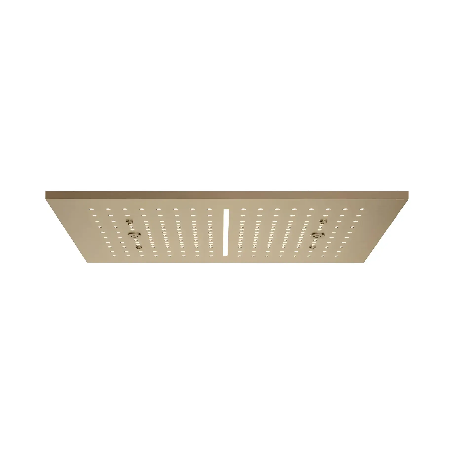 Верхній душ Minimali Gessi 57010-791 + 57811-238 Deep Bronze Brushed PVD — вид на білому тлі