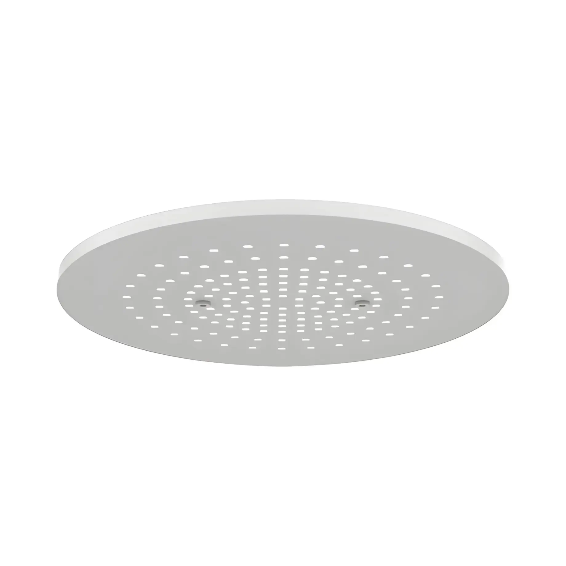 Верхній душ Minimali Gessi 57018-279 + 57803-238 Matte White — вид на білому тлі