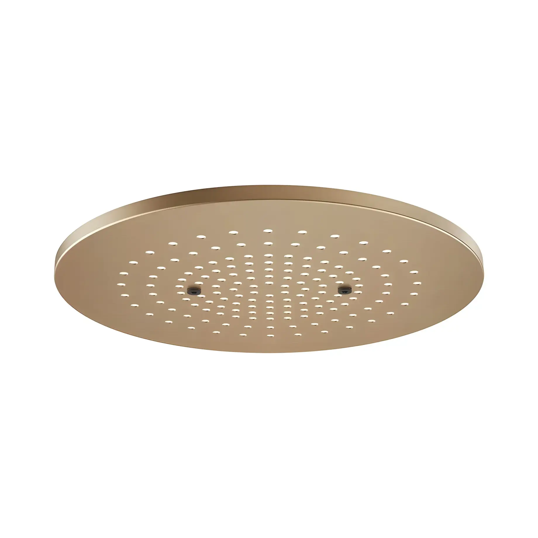Верхній душ Minimali Gessi 57018-726 + 57803-238 Warm Bronze Brushed PVD — вид на білому тлі