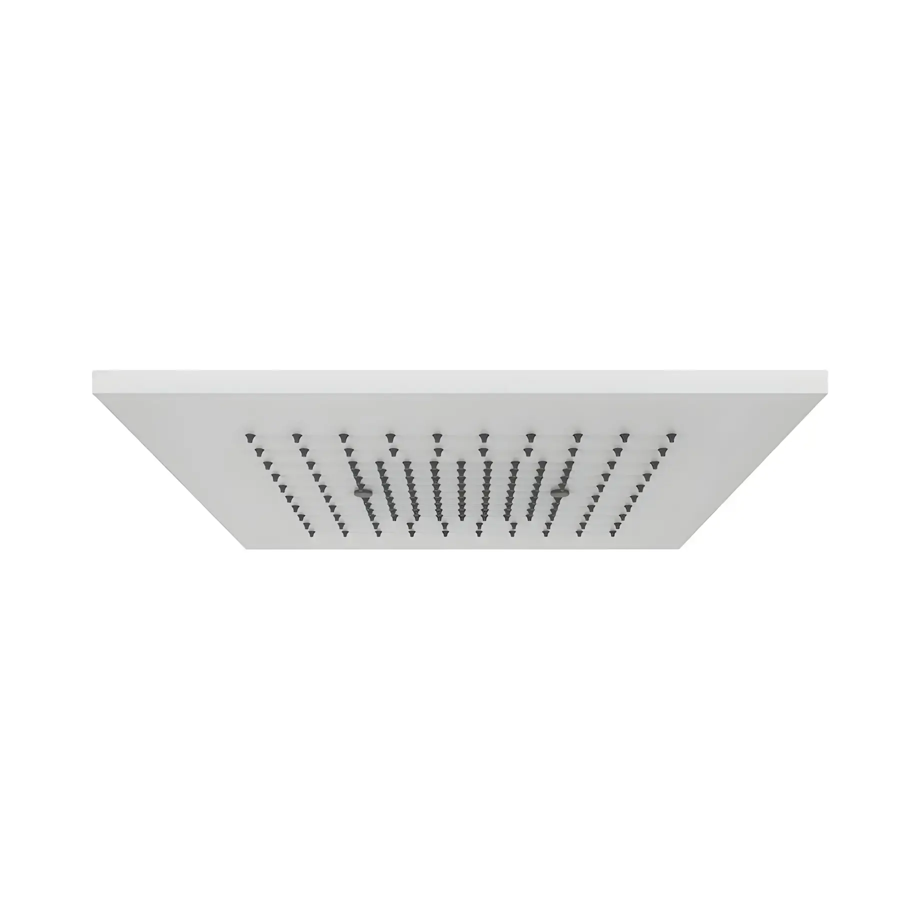 Верхній душ Minimali Gessi 57871-279 + 57801-238 Matte White 35 х 35 см — вид на білому тлі