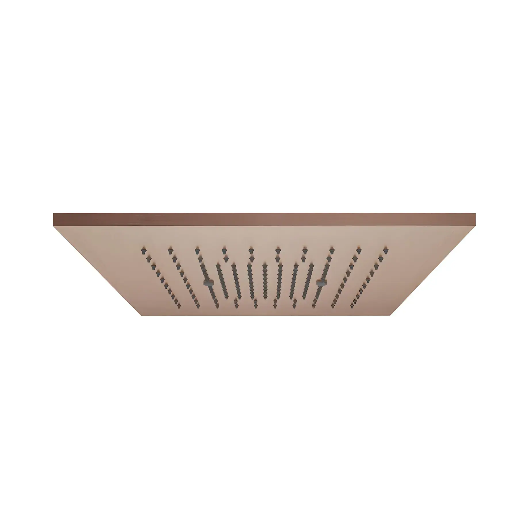 Верхній душ Minimali Gessi 57871-708 + 57801-238 Copper Brushed PVD — вид на білому тлі