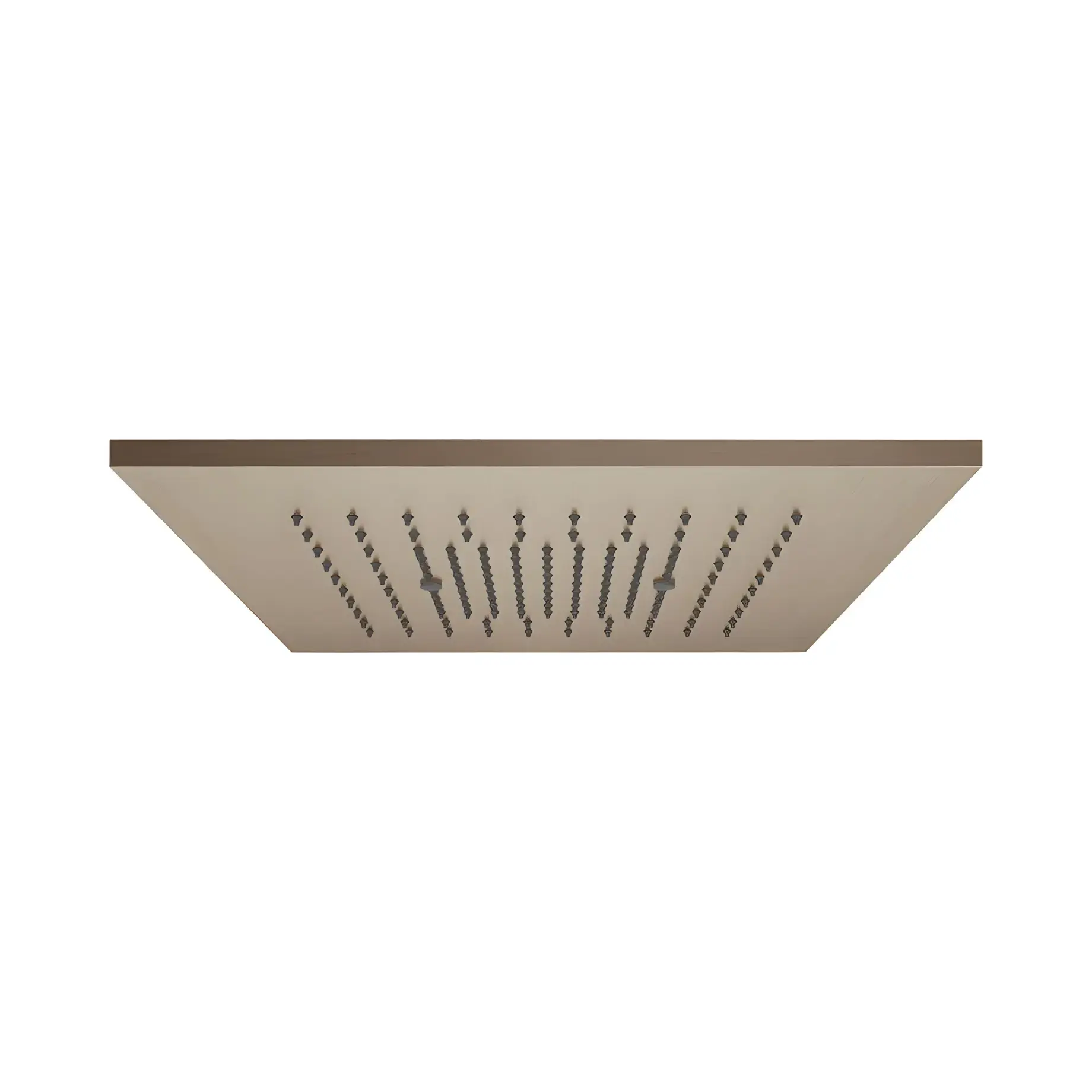 Верхній душ Minimali Gessi 57871-761 + 57801-238 Coffee Bronze Brushed PVD 35 х 35 см — вид на білому тлі