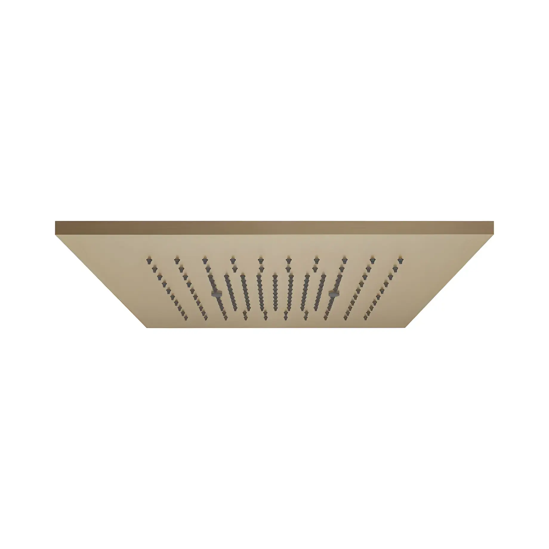 Верхній душ Minimali Gessi 57871-791 + 57801-238 Deep Bronze Brushed PVD 35 х 35 см — вид на білому тлі