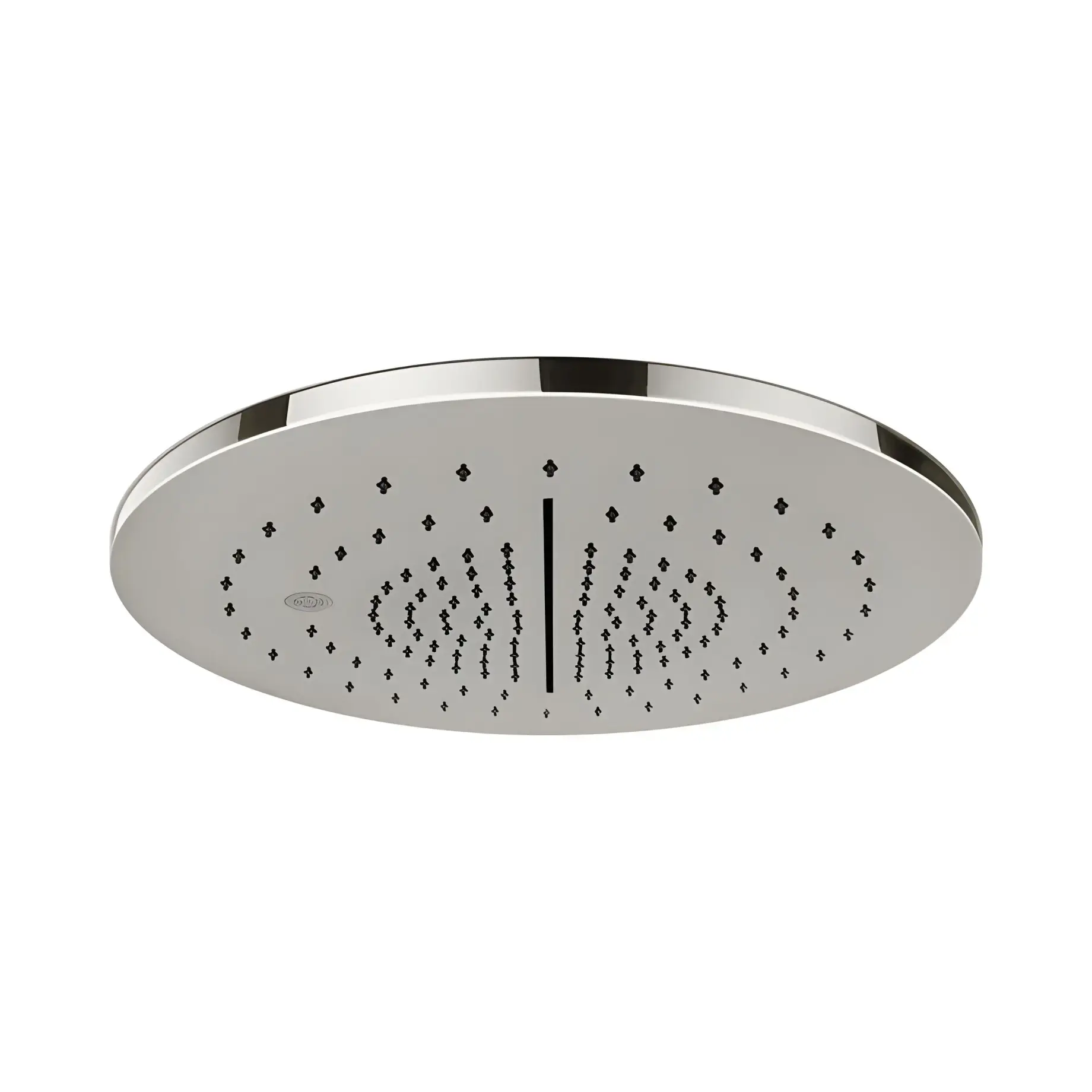 Верхній душ Minimali Gessi 57873-238 + 57809-238 Mirror Steel — вид на білому тлі