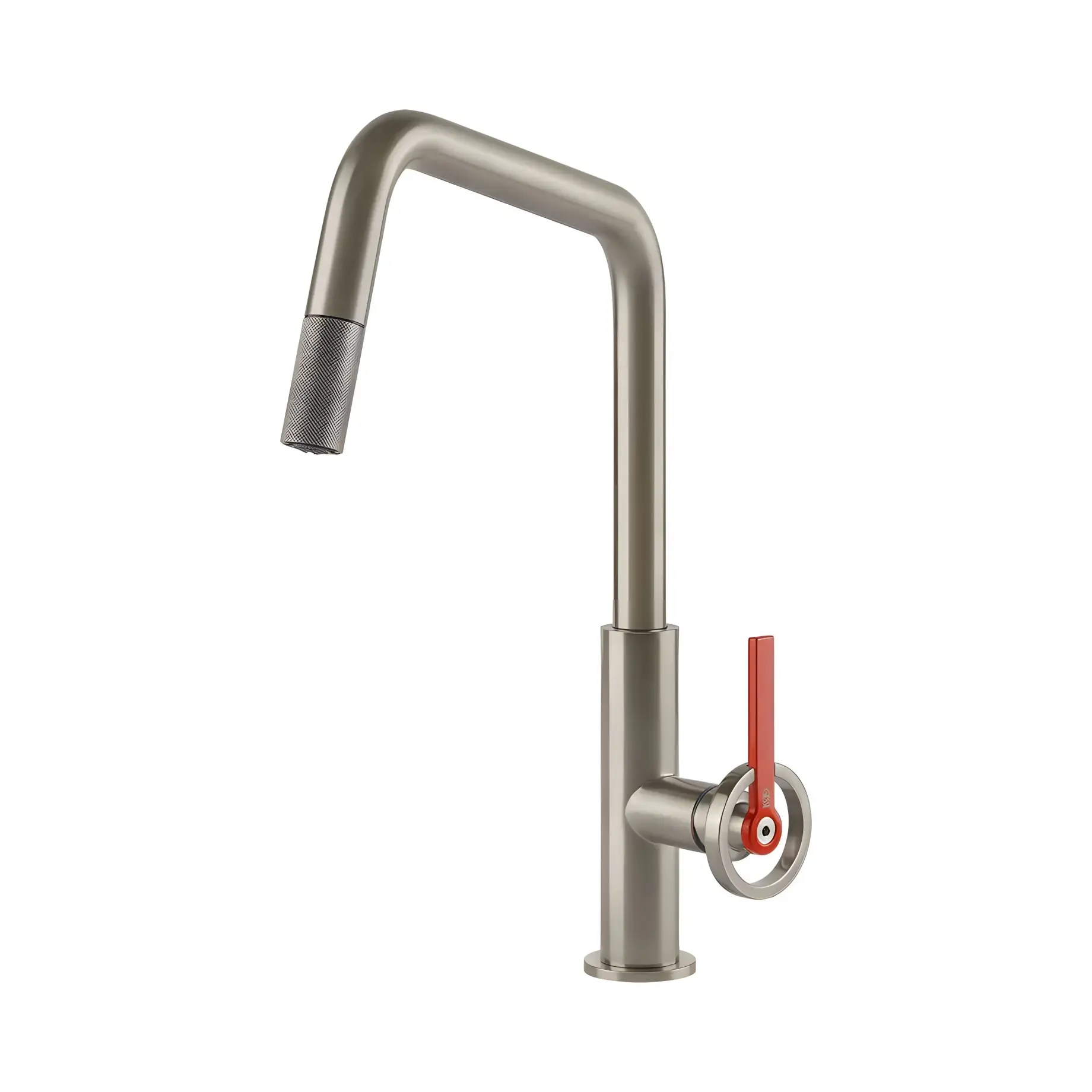 Змішувач для кухні Officine Volantino Gessi 60203-149 Finox Brushed Nickel — вид на білому тлі