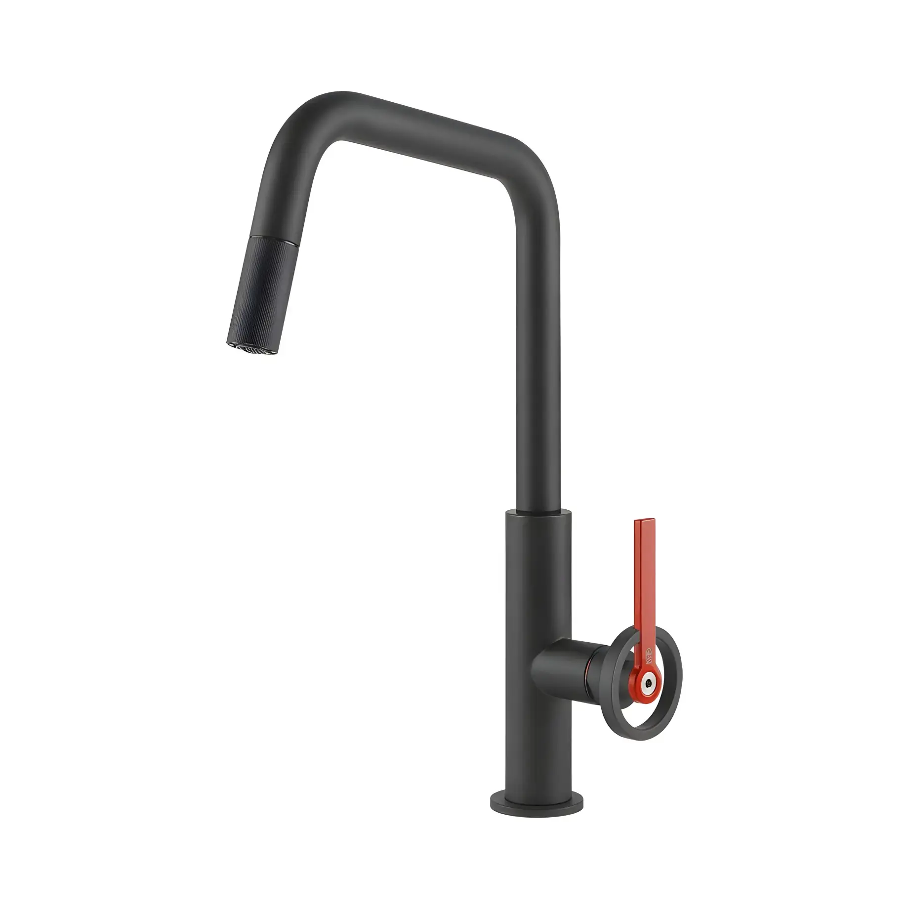 Змішувач для кухні Officine Volantino Gessi 60203-299 Black XL — вид на білому тлі