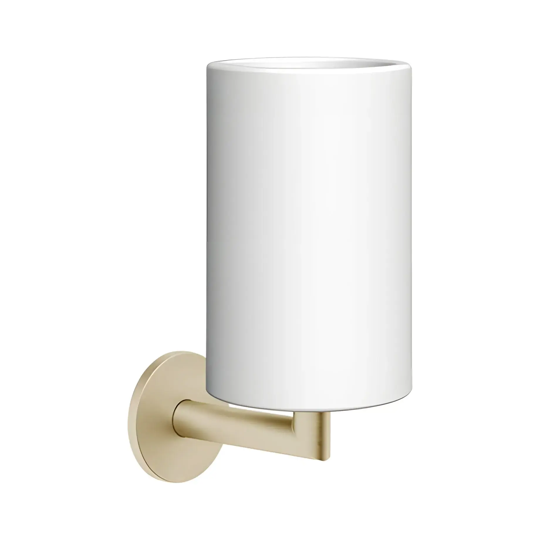 Склянка з тримачем Tondo Gessi 63607-727 Brass Brushed PVD — вид на білому тлі