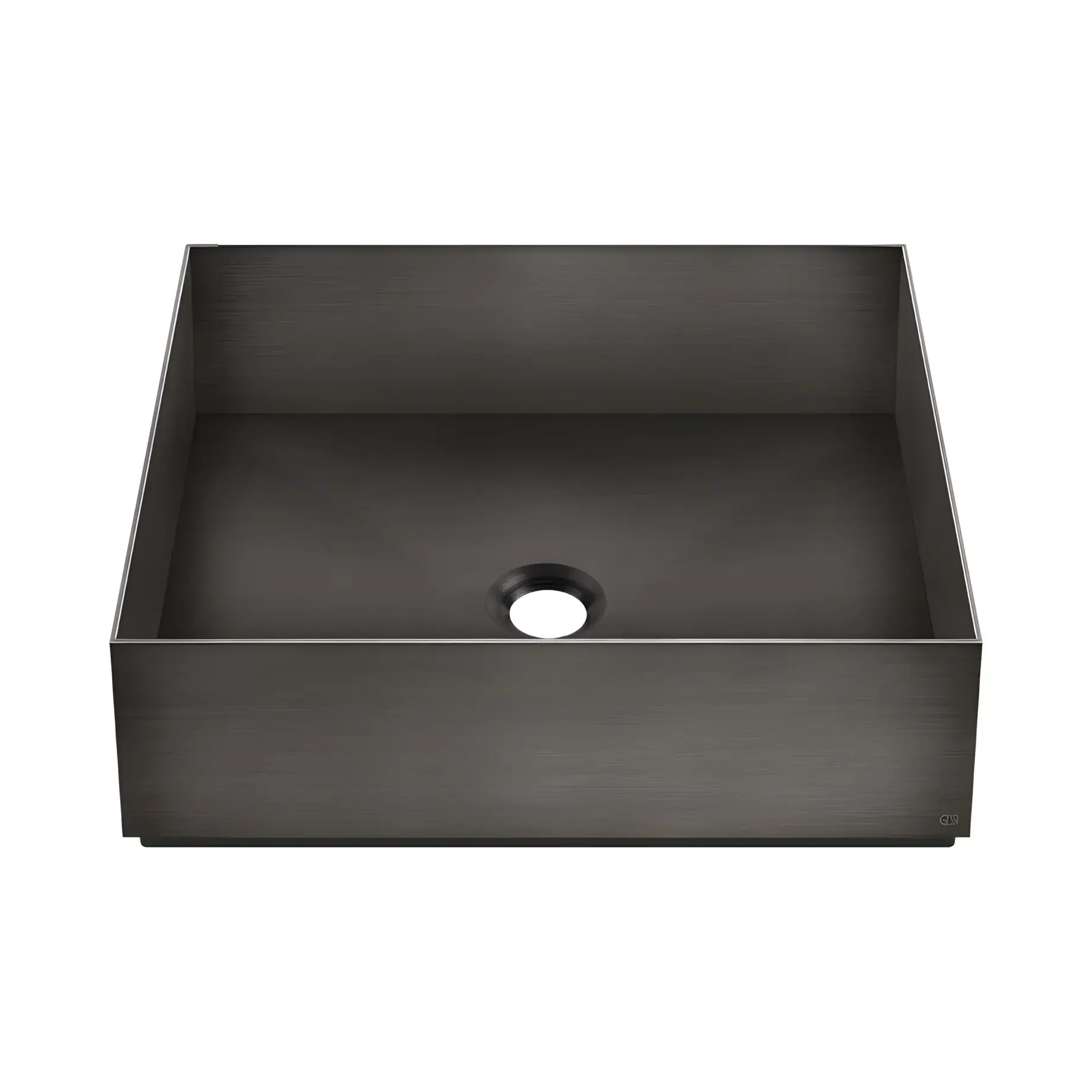 Раковина Gessi316 Производитель 54605-707 BLACK METAL BR. PVD 40 х 40 см — вид спереди