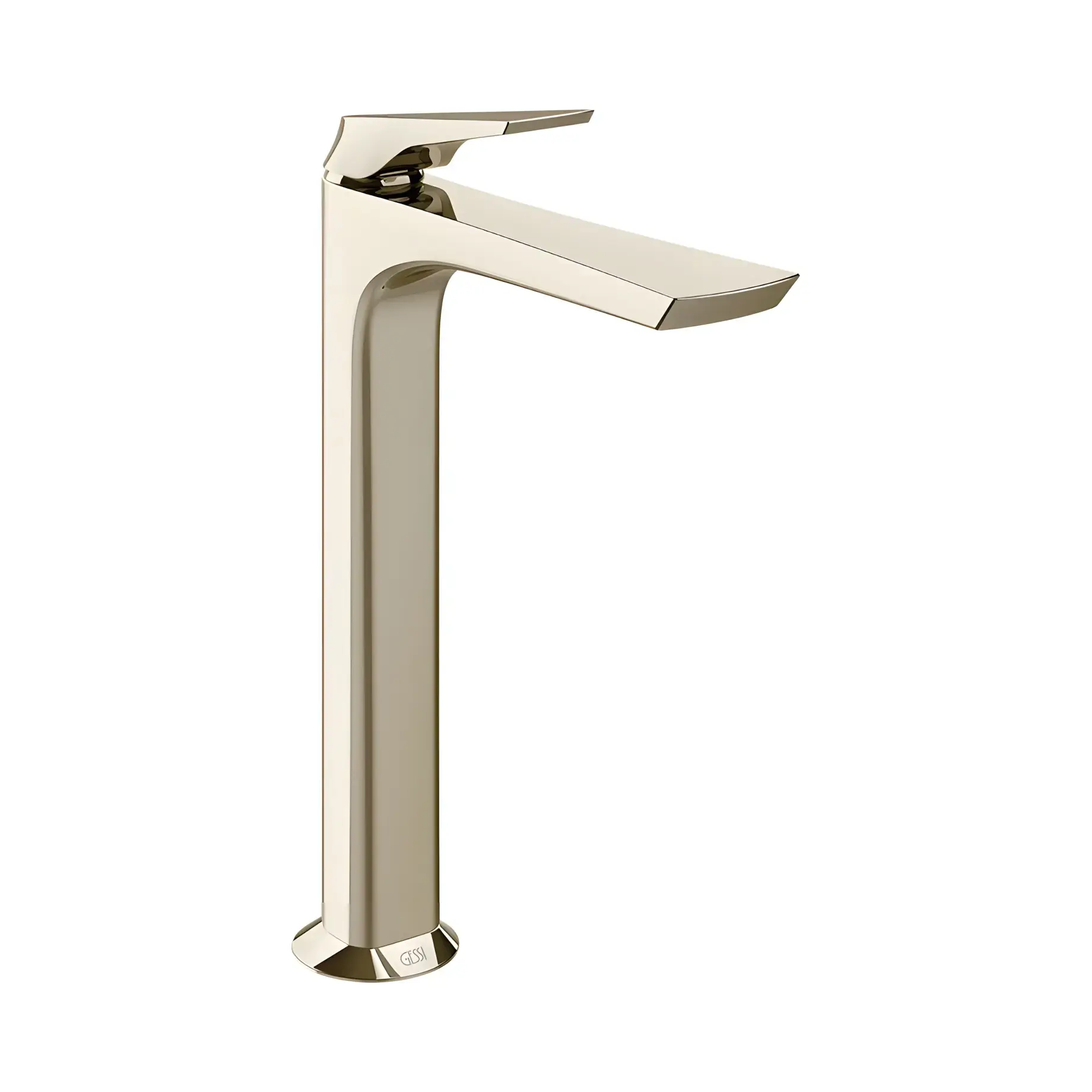Змішувач високий для раковини Ventaglio Gessi 72004-720 Nickel PVD — вид на білому тлі