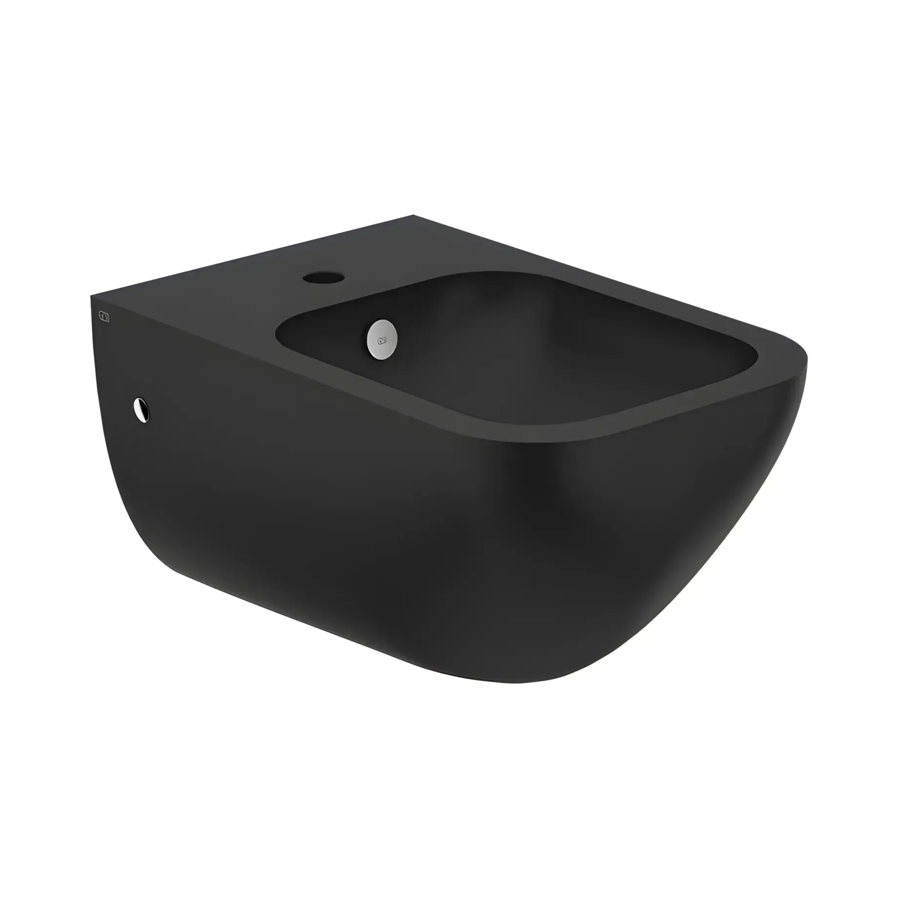Підвісне біде Goccia Виробник 39115-532 MATT BLACK CERAMIC — вид спереду
