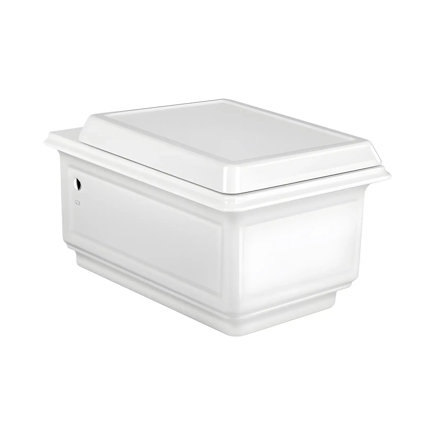 Підвісний унітаз Eleganza Виробник 46753-518 WHITE  CERAMIC — вид спереду