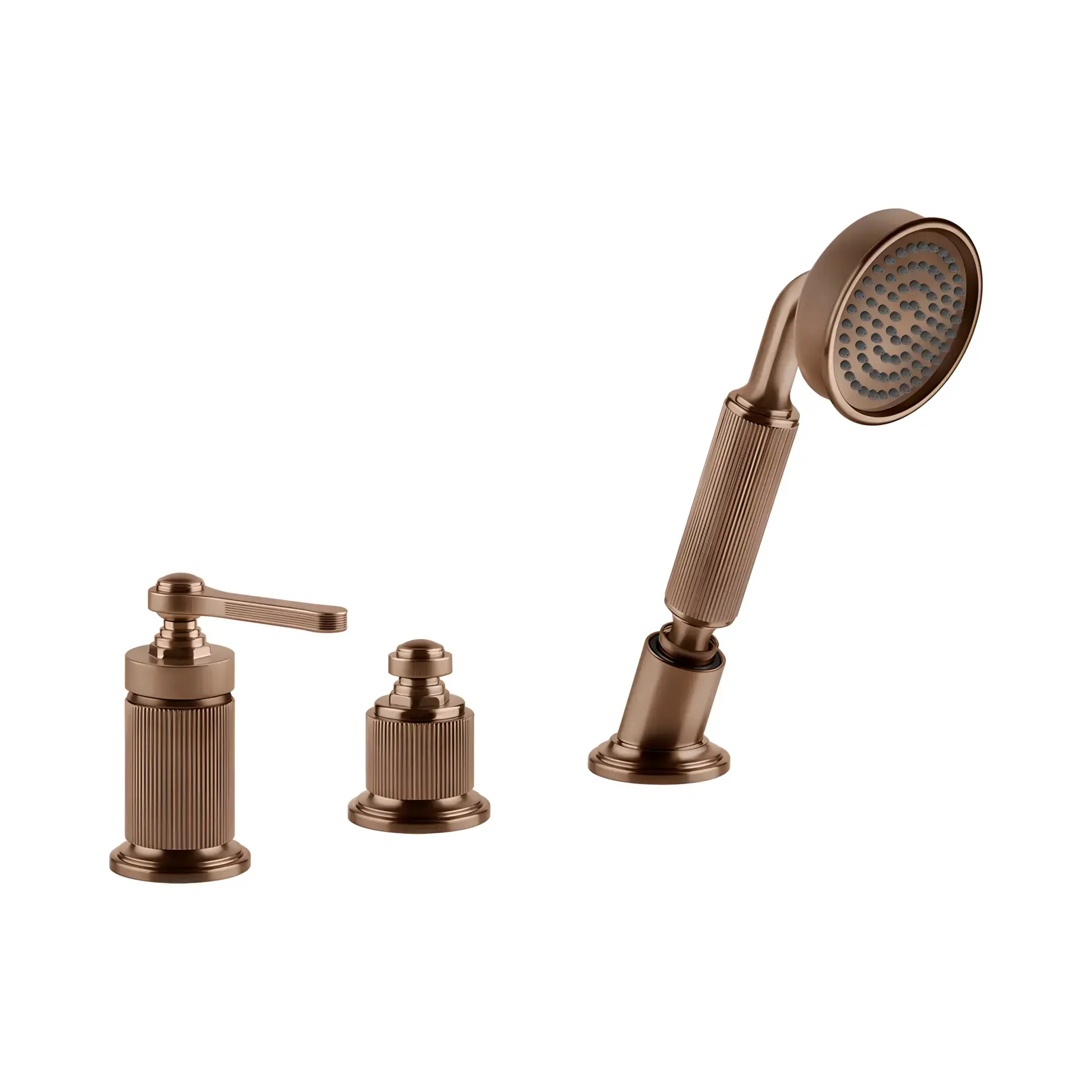 Змішувач для ванни Venti20 Gessi 65043-708 Copper Brushed PVD — вид спереду