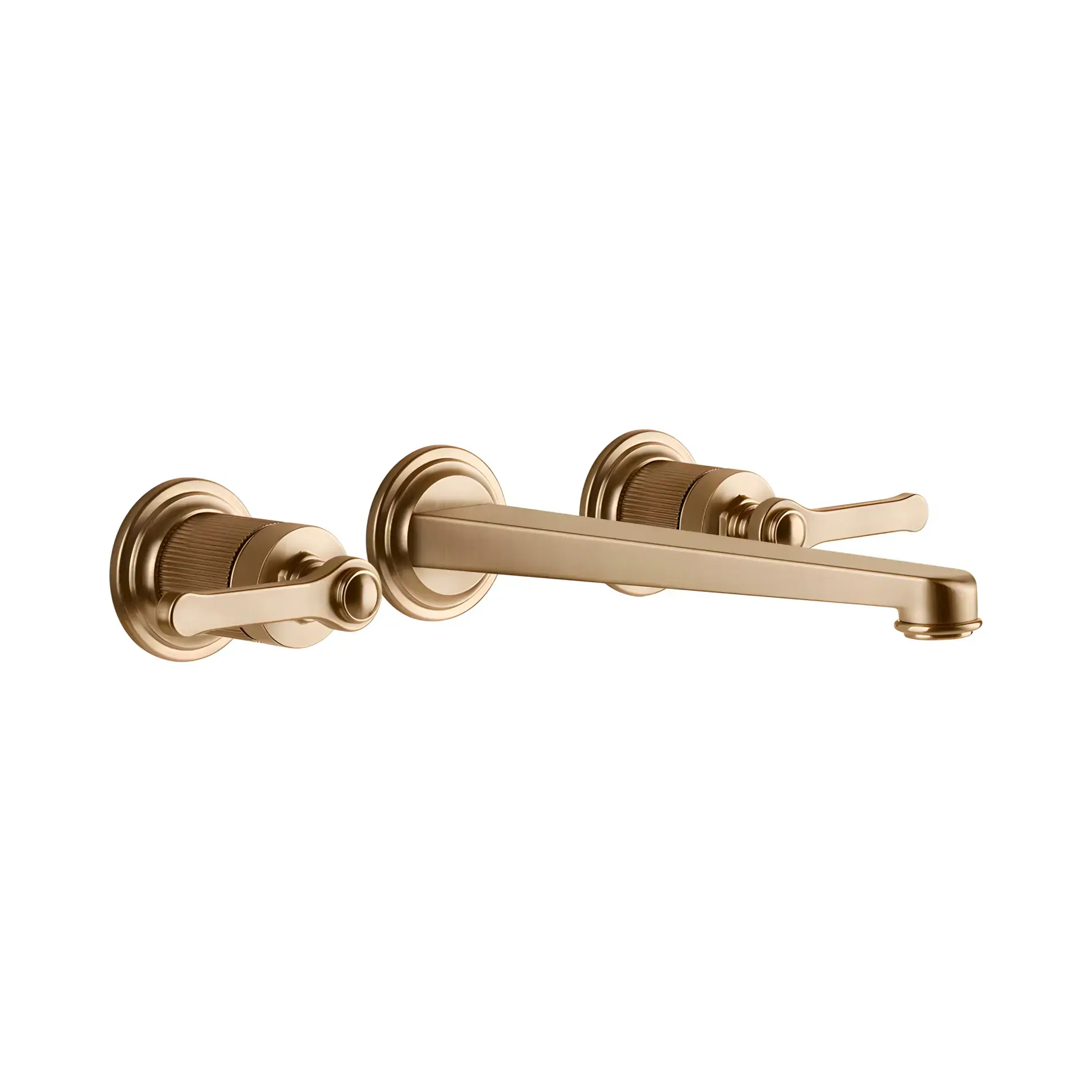 Змішувач для раковини Venti20 Gessi 65090-726 Warm Bronze Br. PVD — вид на білому тлі