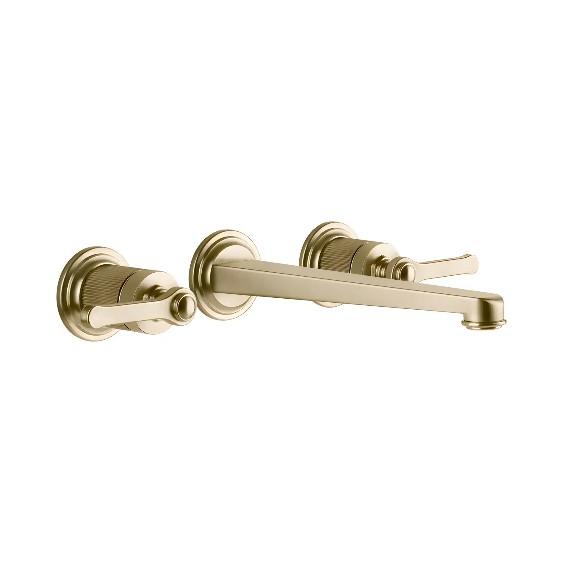 Змішувач для раковини Venti20 Gessi 65090-727 Brass Brushed PVD — вид на білому тлі