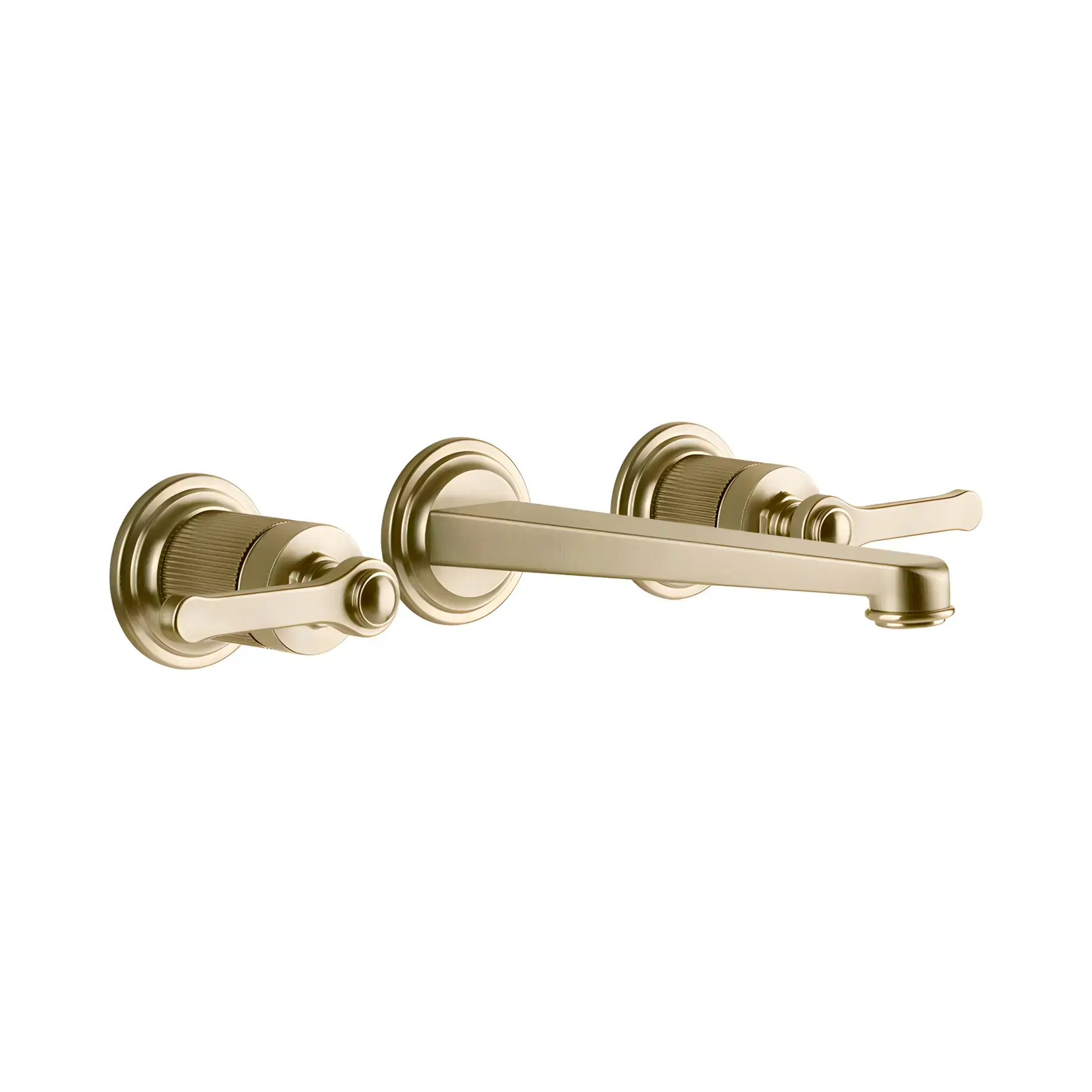 Змішувач для раковини Venti20 Gessi 65091-727 Brass Brushed PVD — вид спереду