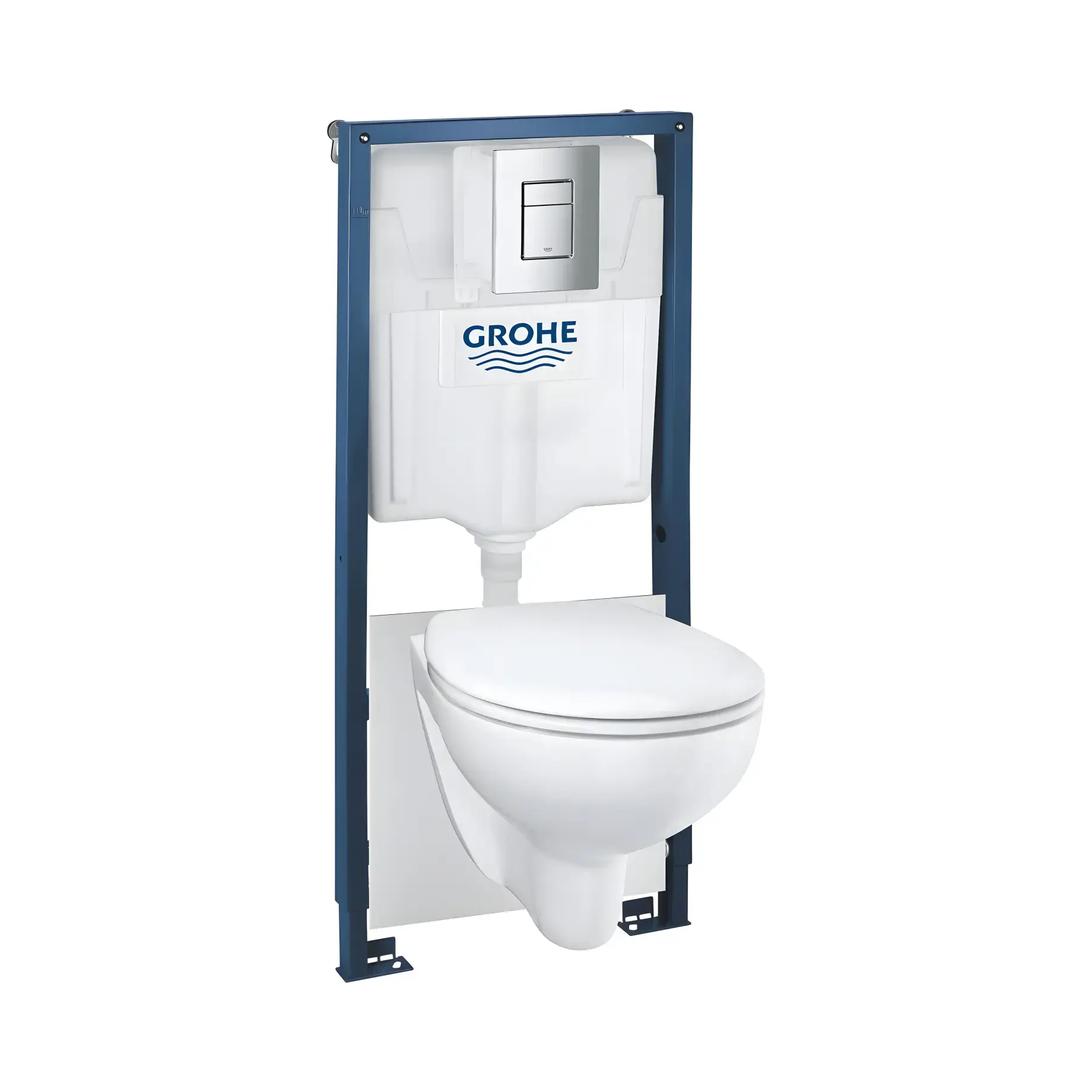 Комплект для унітазу з інсталяціює 5 в 1 Rapid SL + Bau Ceramic Grohe 39586000 — вид на білому тлі