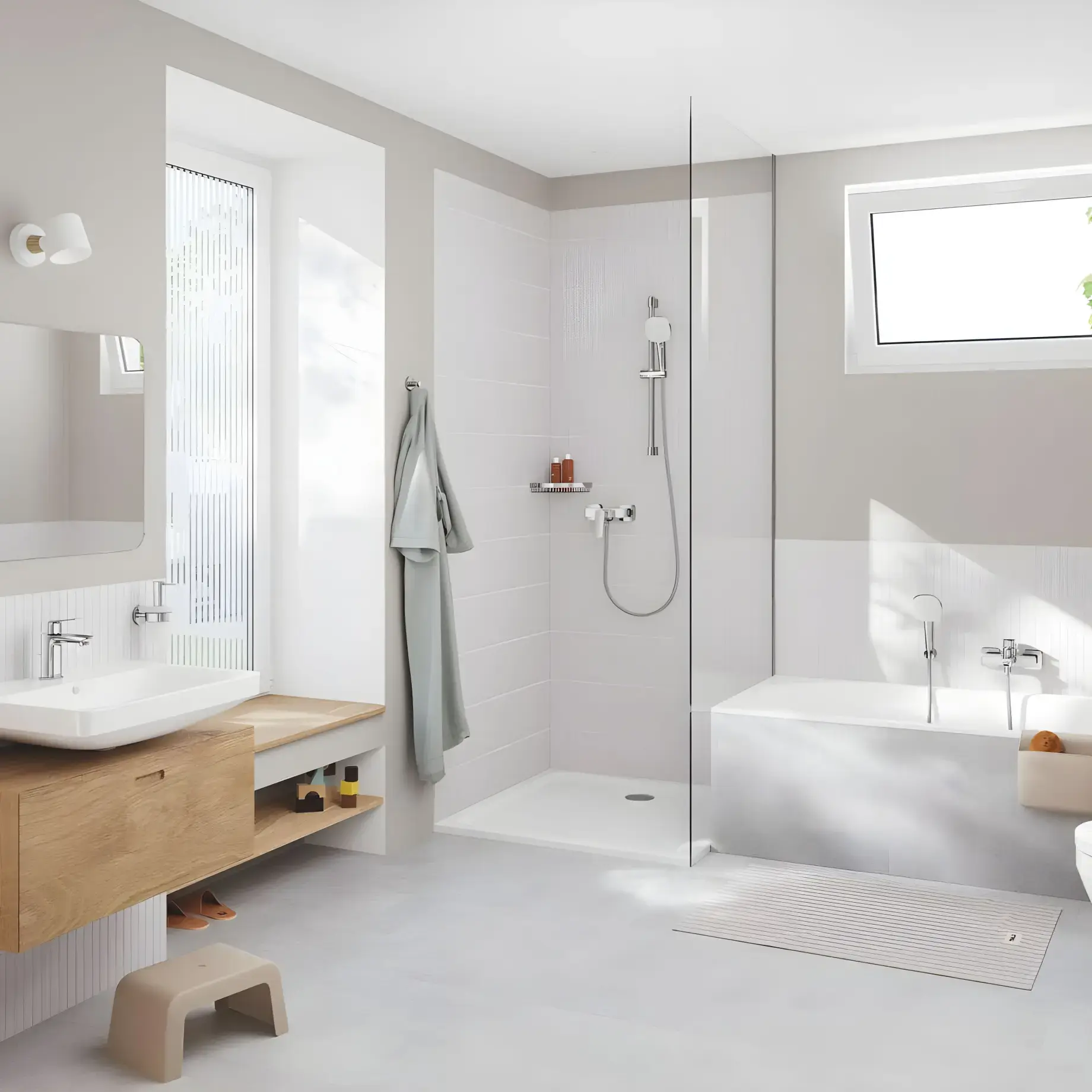 Змішувач для раковини з донним клапаном Cubeo, розмір S Grohe 1016940000 Chrome — вид спереду