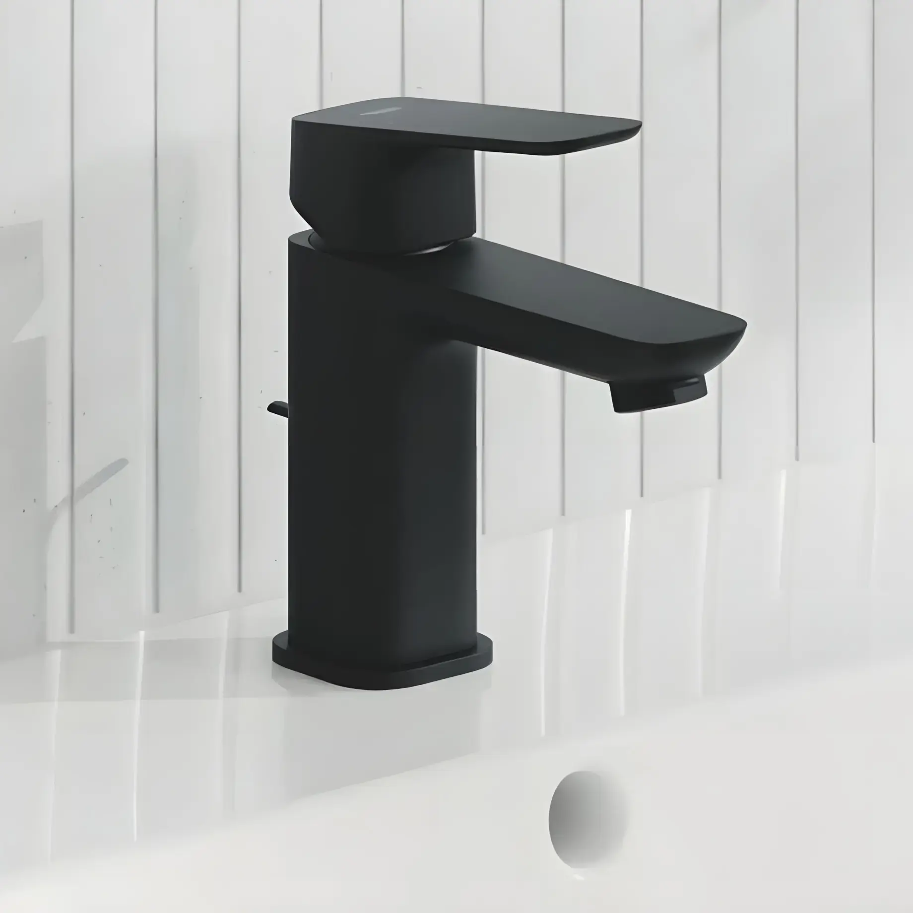 Змішувач для раковини з донним клапаном Cubeo, розмір S Grohe 1016942430 Black — вид спереду